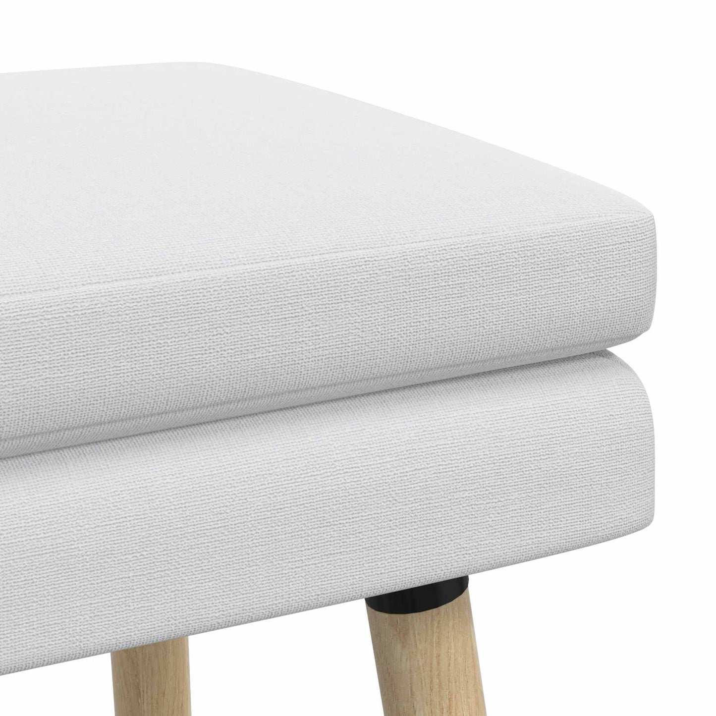 vidaXL Διπλή Επίστρωση Πάγκος Λευκό 60 x 40 x 46 εκ. Ύφασμα
