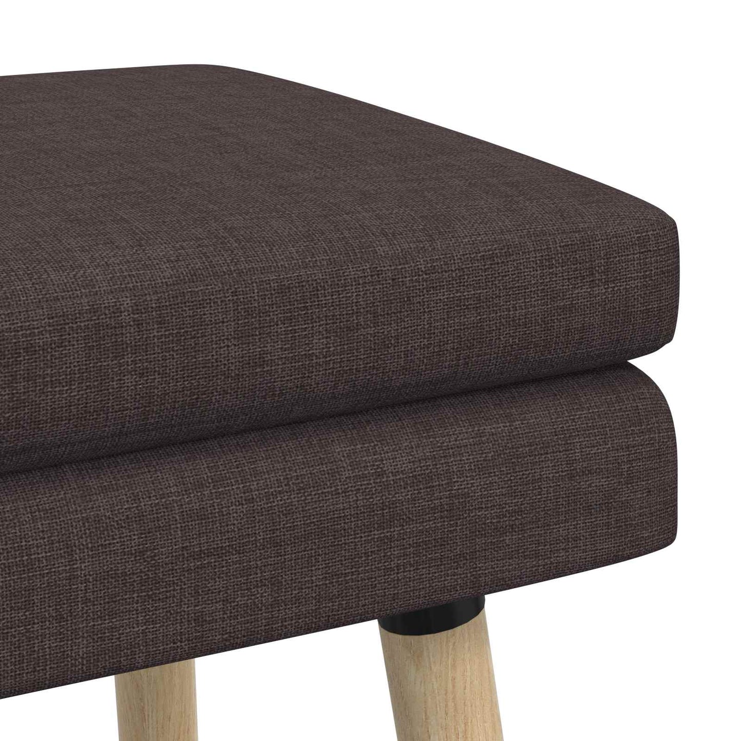 vidaXL Διπλή Επίστρωση Πάγκος Σκούρο Καφέ 80 x 40 x 47 εκ. Ύφασμα