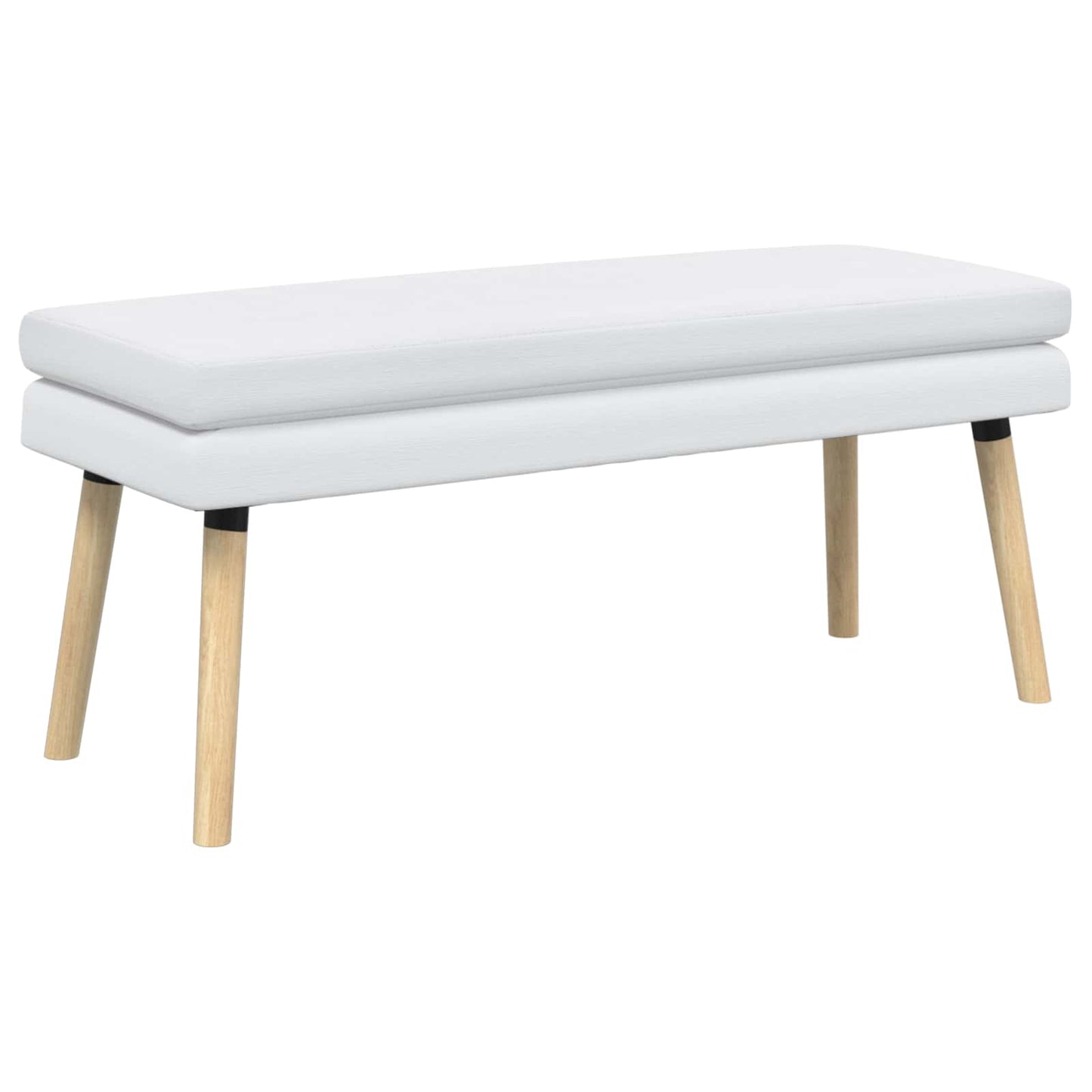 vidaXL Διπλή Επίστρωση Πάγκος Λευκό 110 x 40 x 47 εκ. Ύφασμα