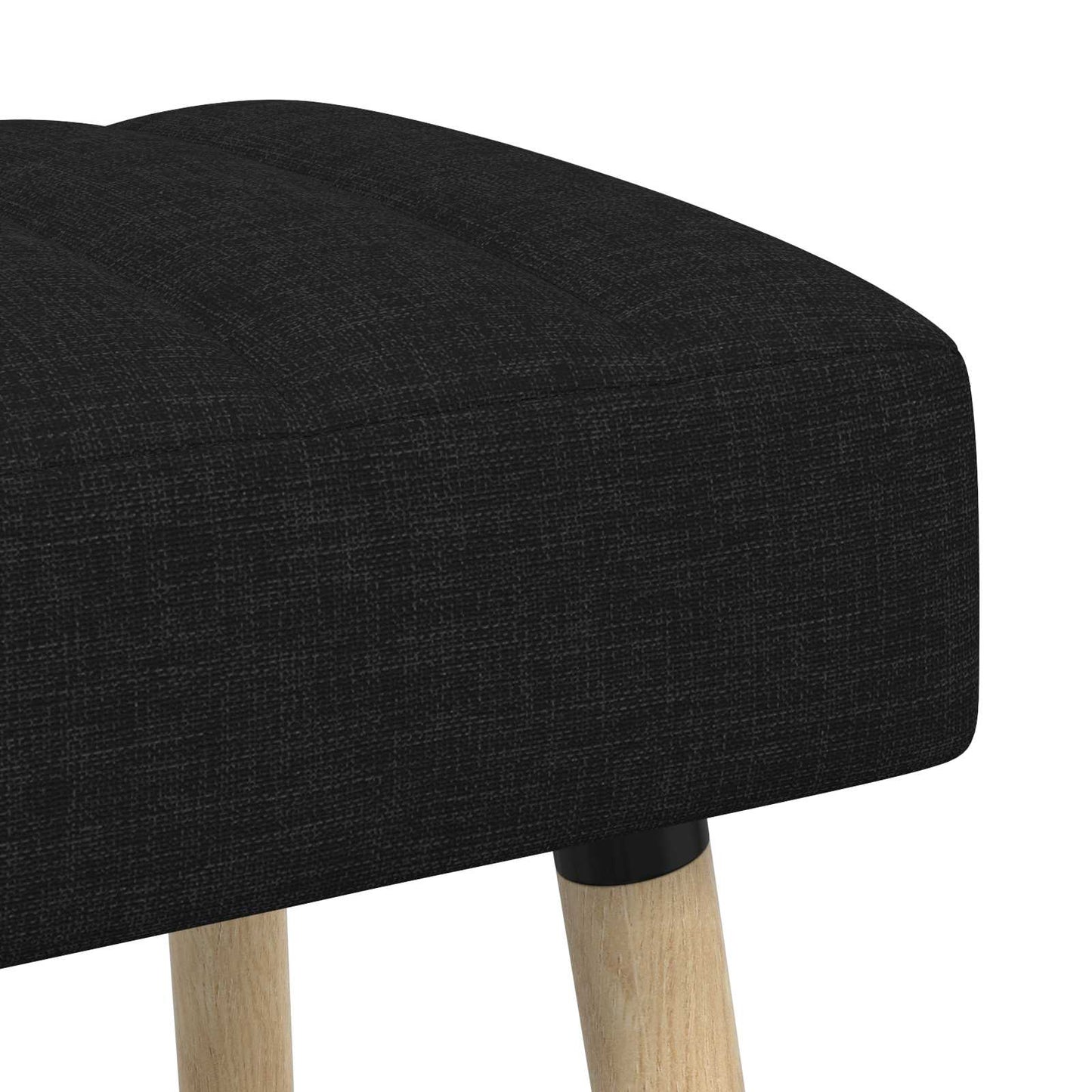 vidaXL Πάγκος με Καναλεύματα Μαύρο 80 x 40 x 46 εκ. Ύφασμα