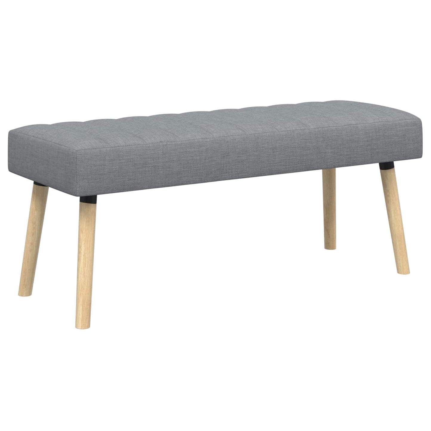 vidaXL Πάγκος με Καναλεύματα Ανοιχτό γκρι 110 x 40 x 46 cm Ύφασμα