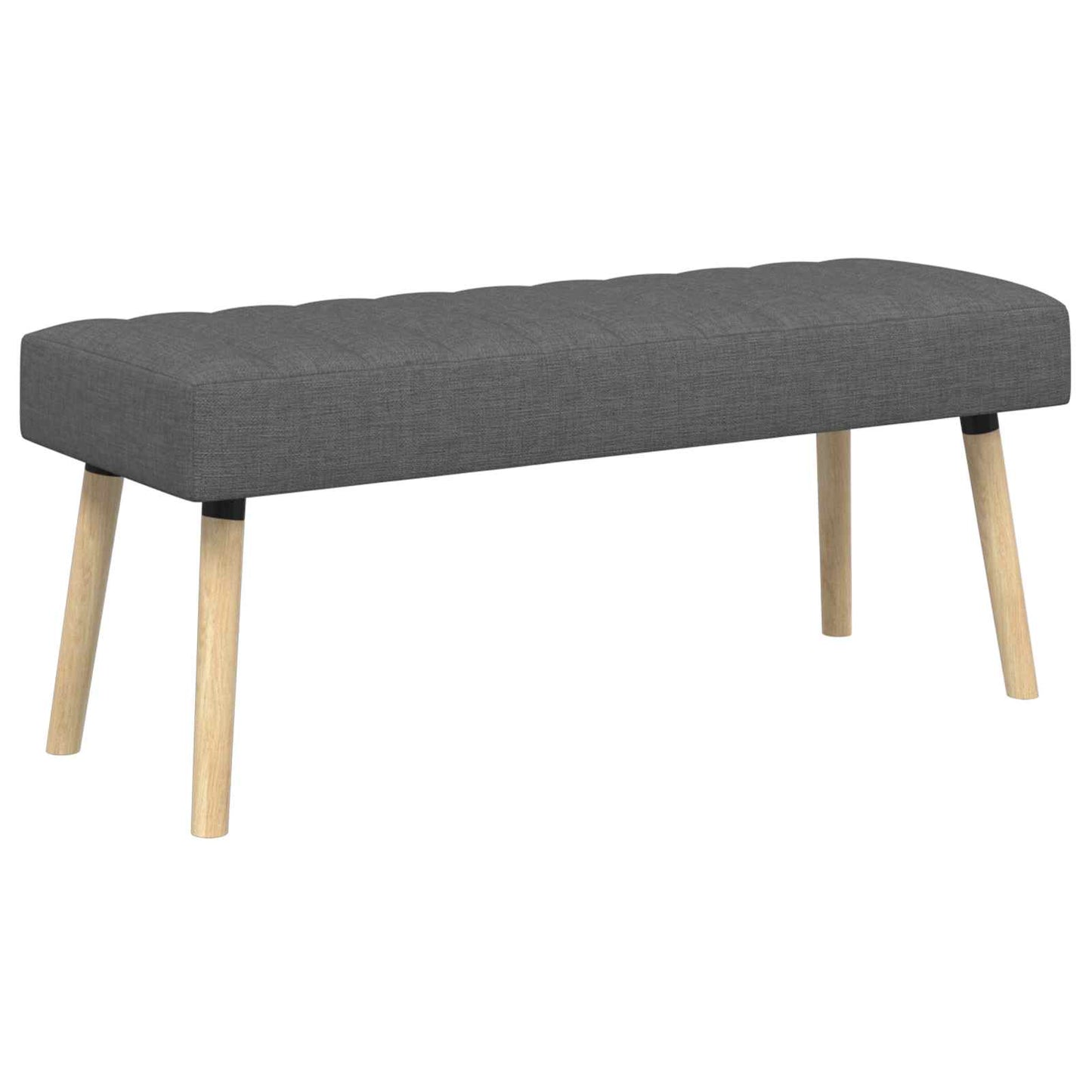 vidaXL Πάγκος με Καναλεύματα Σκούρο Γκρι 110 x 40 x 46 cm Ύφασμα