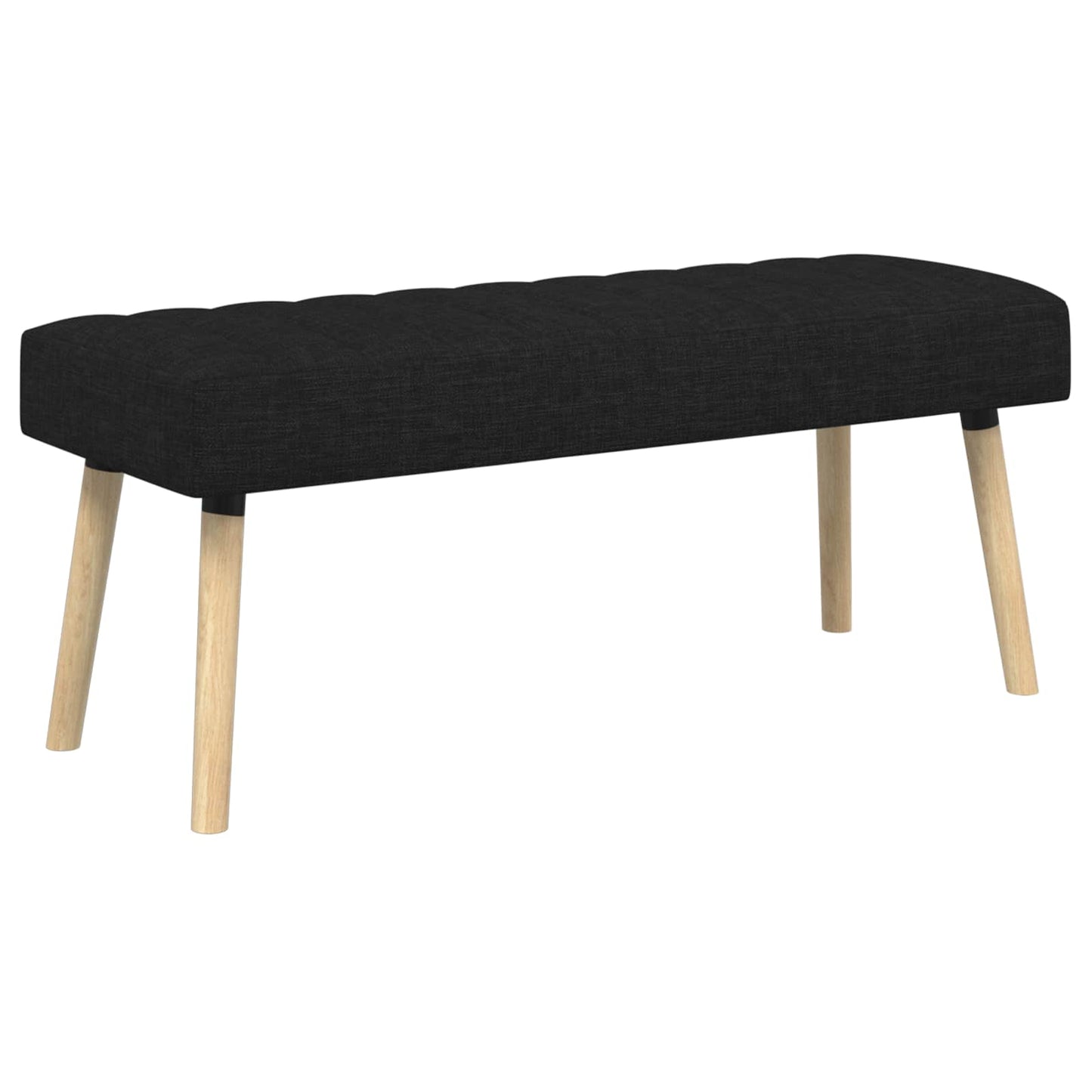 vidaXL Πάγκος με Καναλεύματα Μαύρο 110 x 40 x 46 cm Ύφασμα