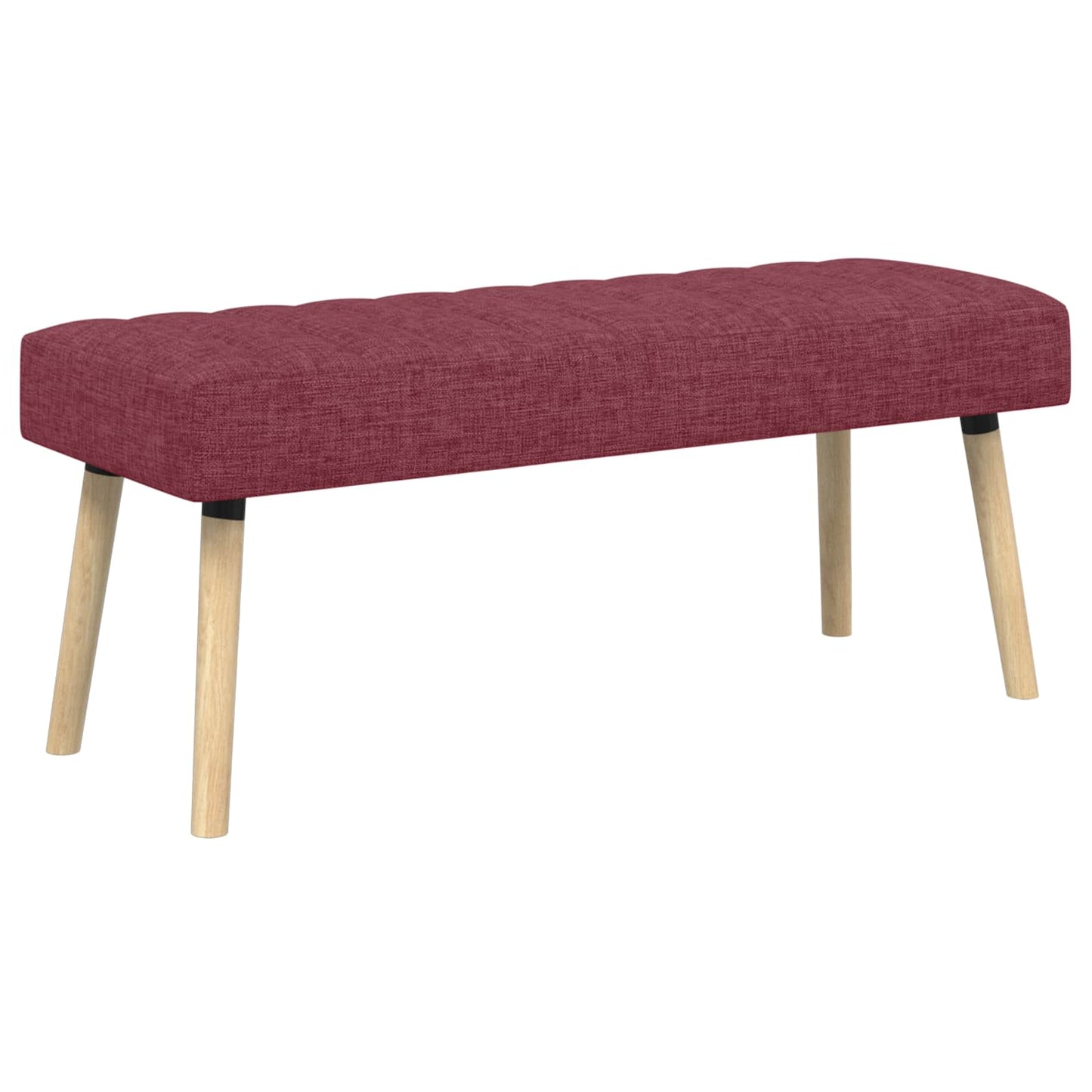 vidaXL Πάγκος με Καναλεύματα Κόκκινο 110 x 40 x 46 cm Ύφασμα