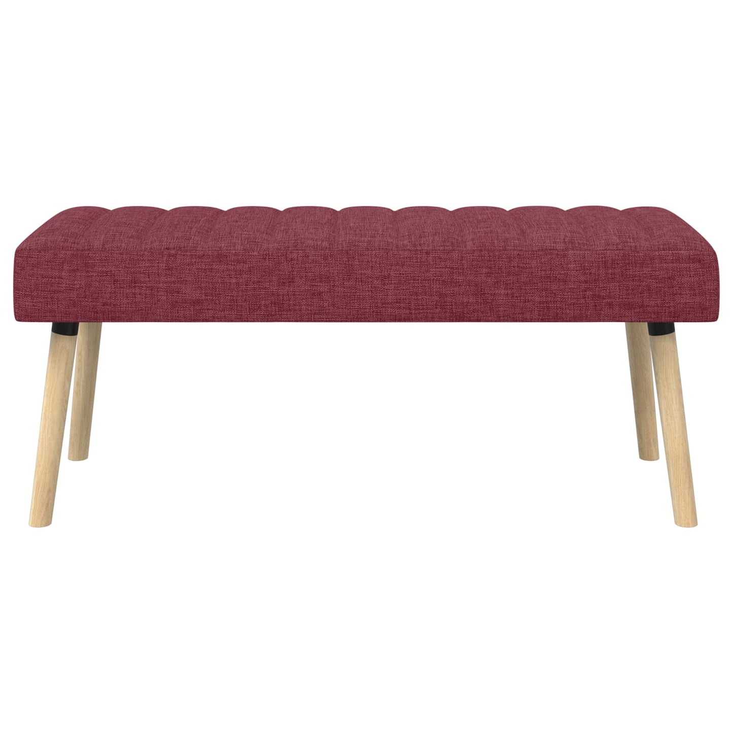 vidaXL Πάγκος με Καναλεύματα Κόκκινο 110 x 40 x 46 cm Ύφασμα