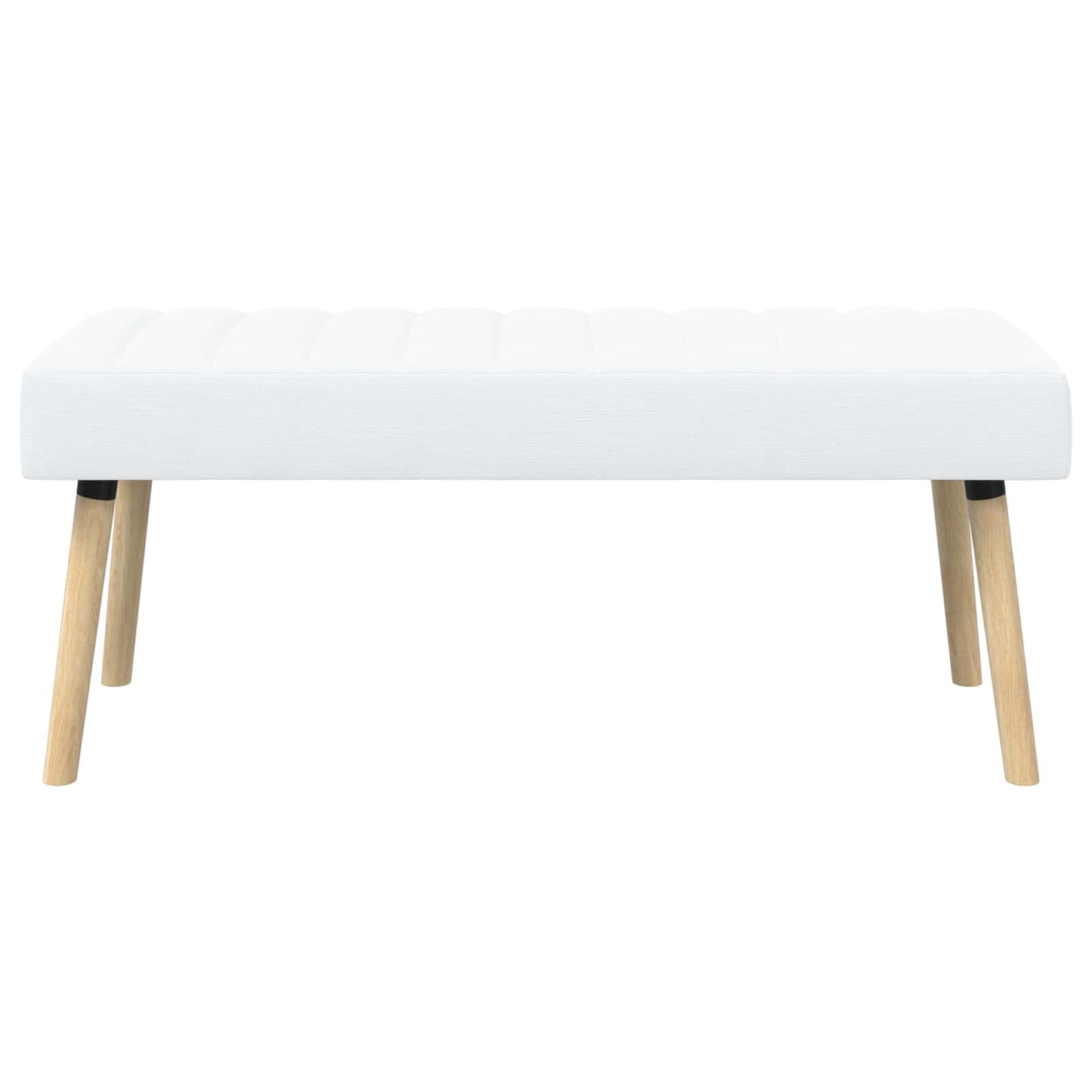 vidaXL Πάγκος με Καναλεύματα Λευκό 110 x 40 x 46 cm Ύφασμα