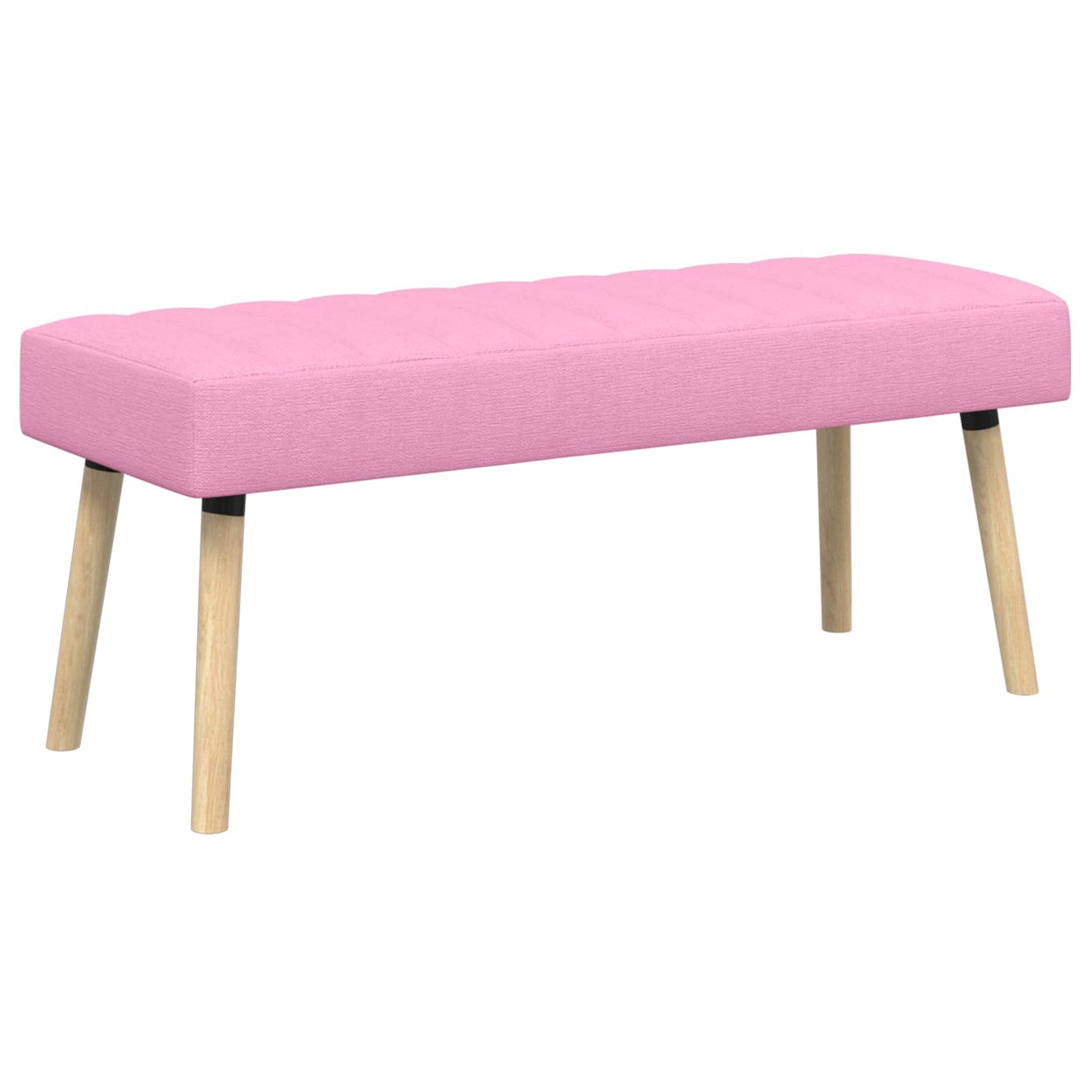 vidaXL Πάγκος με Καναλεύματα Ροζ 110 x 40 x 46 cm Ύφασμα