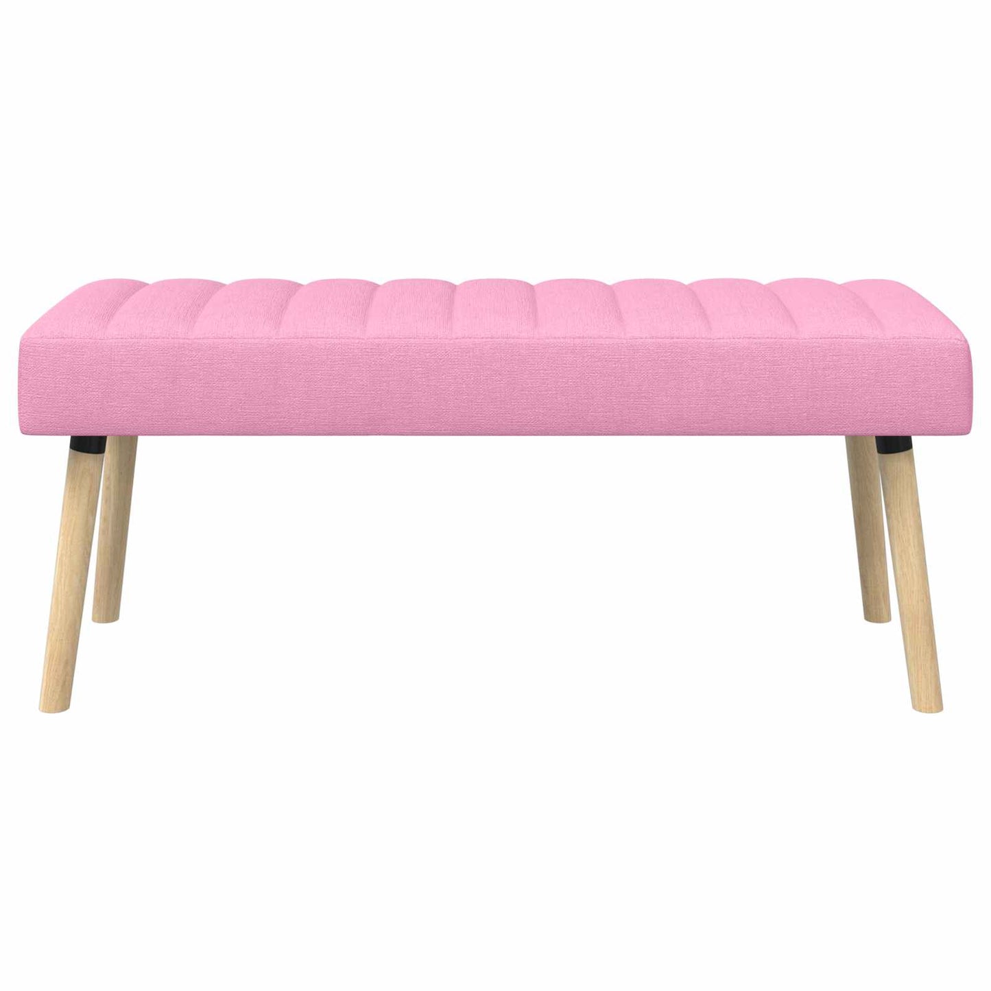 vidaXL Πάγκος με Καναλεύματα Ροζ 110 x 40 x 46 cm Ύφασμα