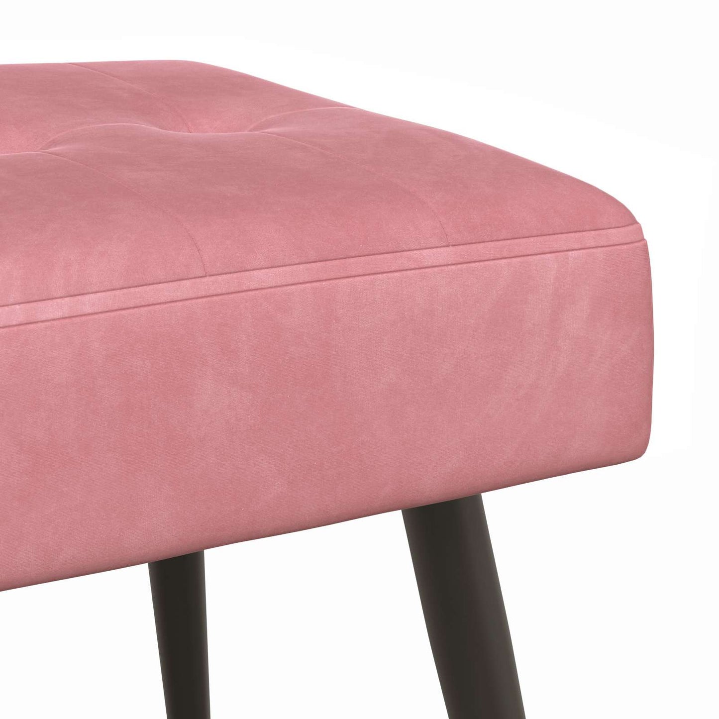 vidaXL Πάγκος με κουμπωτές επιφάνειες Ροζ 110 x 40 x 46 cm Βελούδο