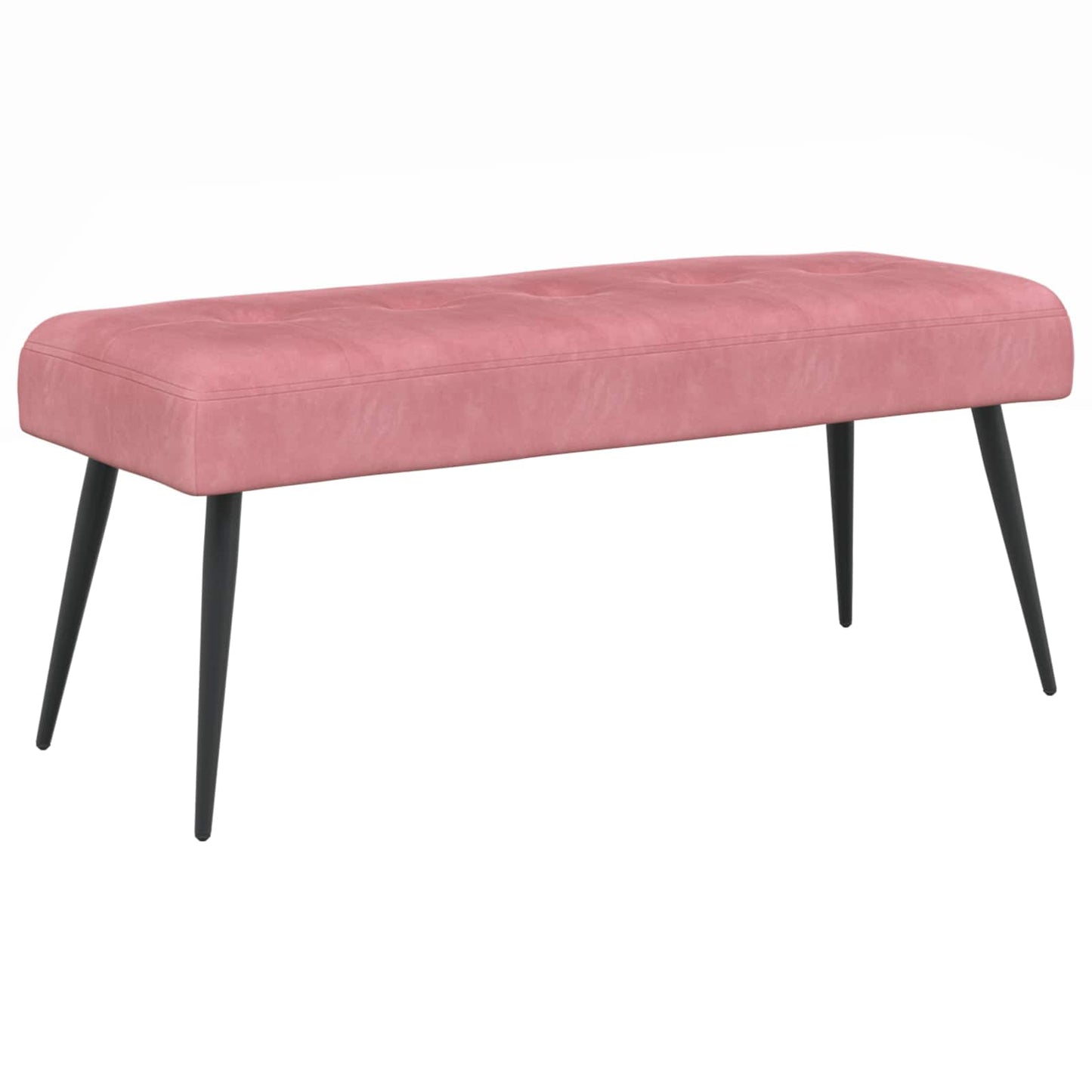 vidaXL Πάγκος με κουμπωτές επιφάνειες Ροζ 110 x 40 x 46 cm Βελούδο