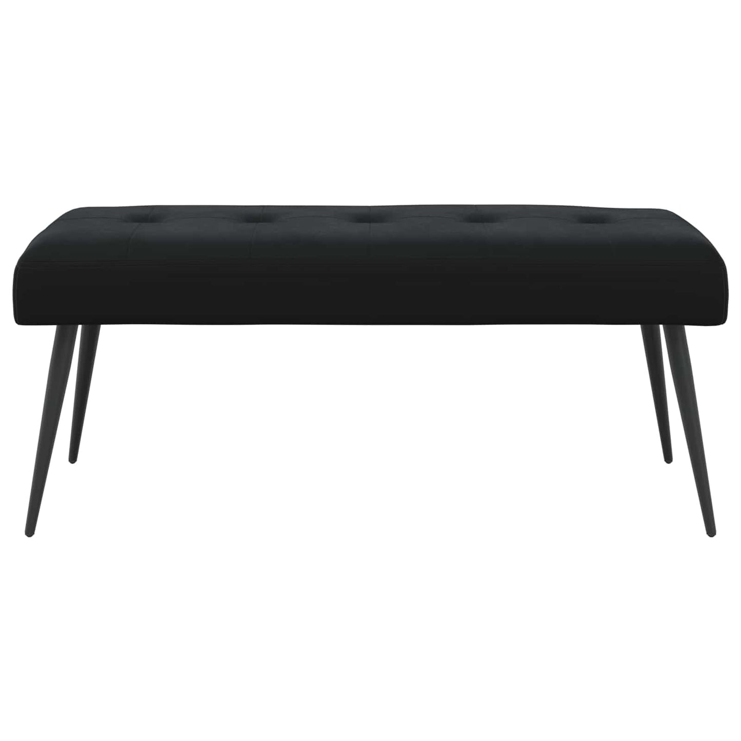 vidaXL Πάγκος με κουμπωτές επιφάνειες Μαύρο 110 x 40 x 46 cm Βελούδο