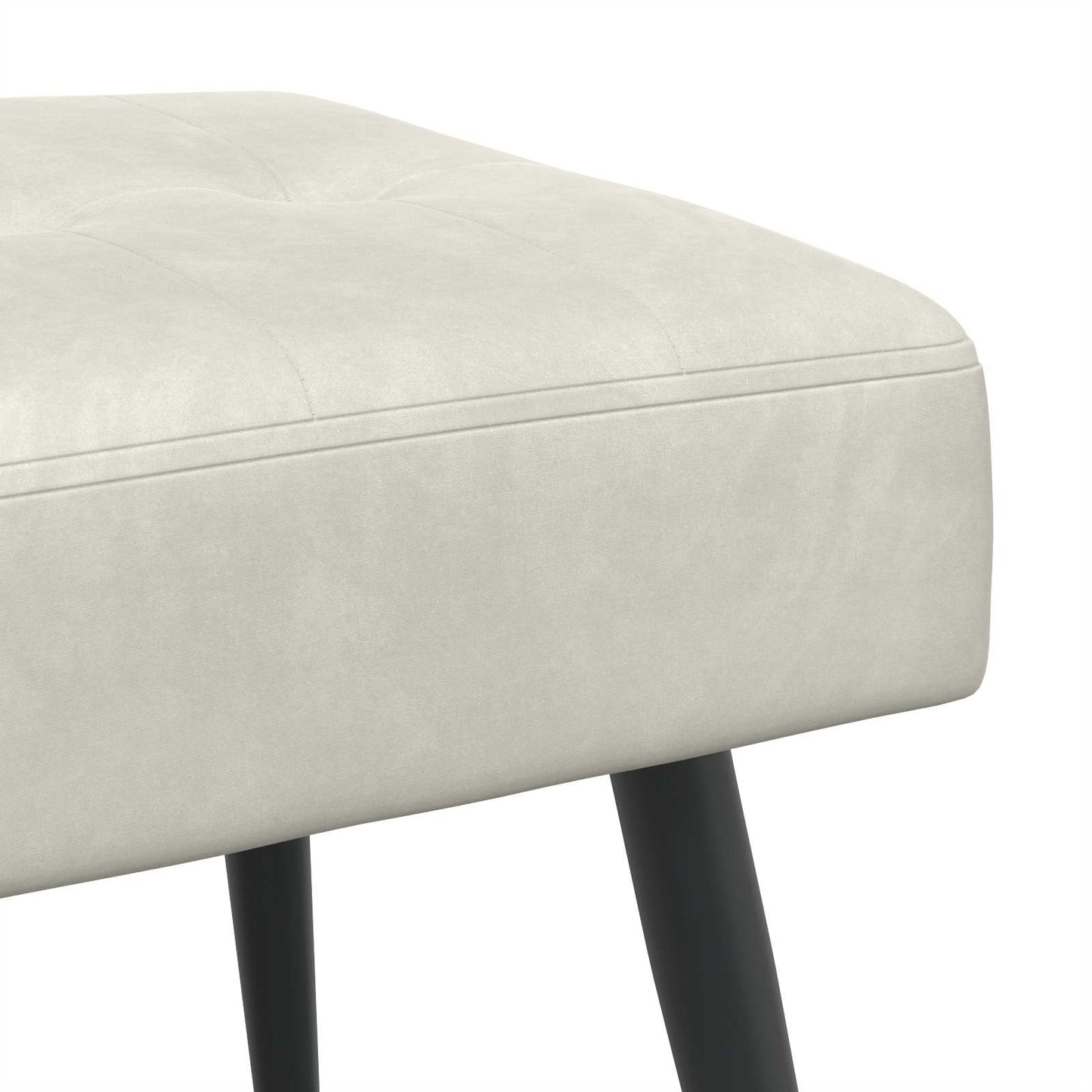 vidaXL Πάγκος με κουμπωτές επιφάνειες Κρεμ 110 x 40 x 46 cm Βελούδο