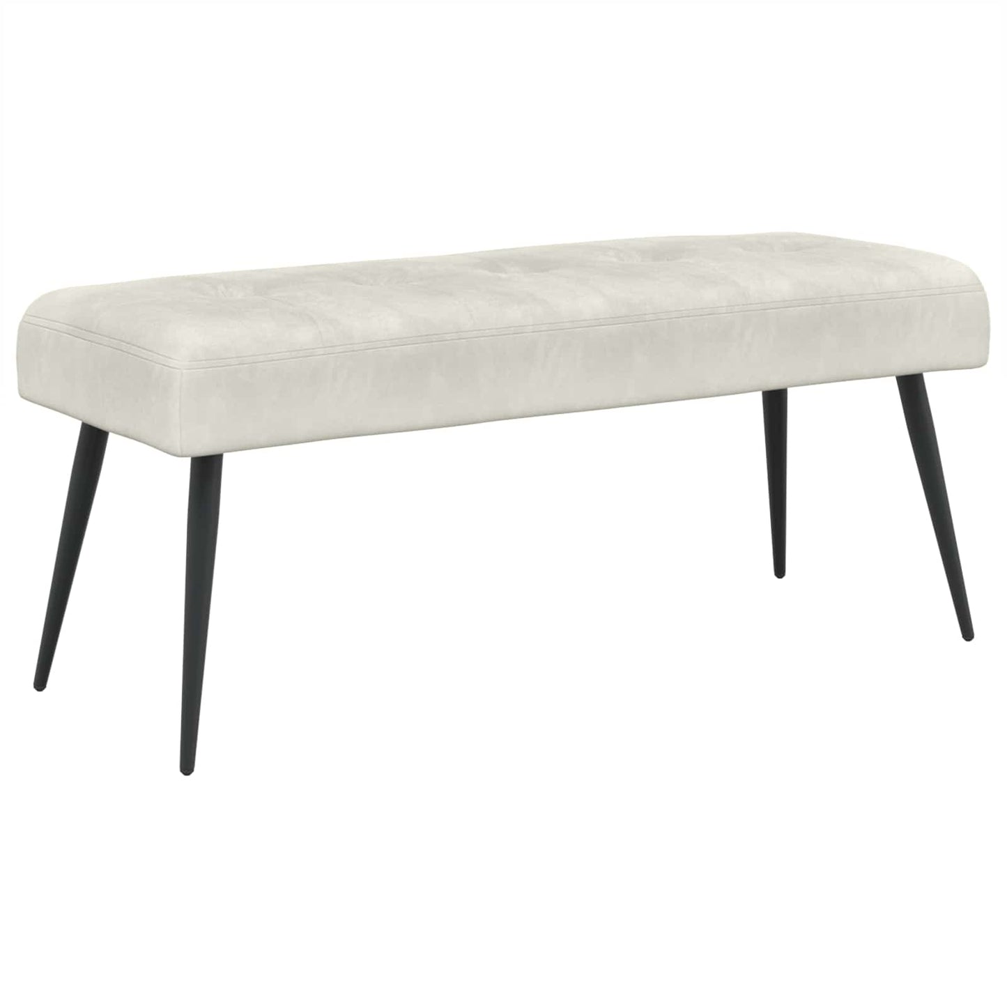 vidaXL Πάγκος με κουμπωτές επιφάνειες Κρεμ 110 x 40 x 46 cm Βελούδο