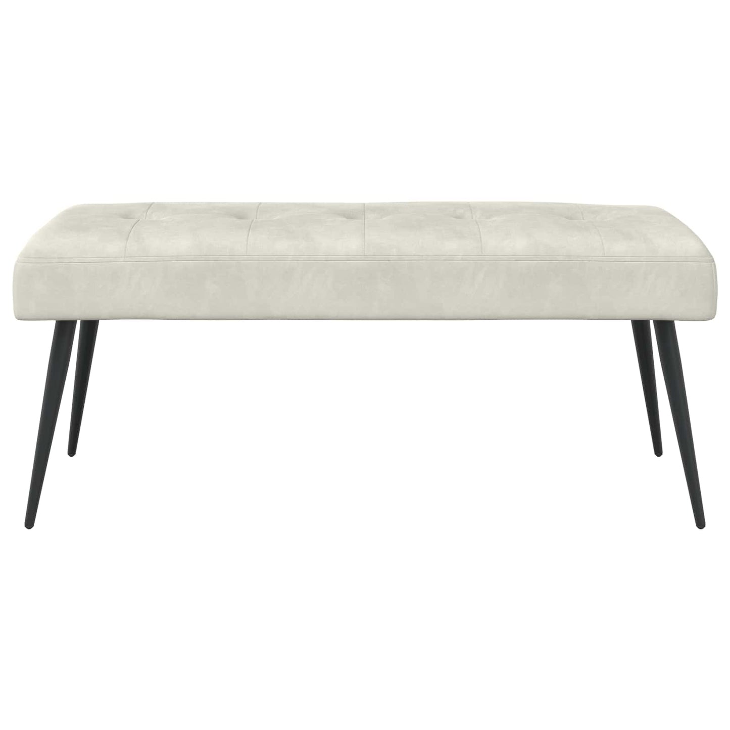 vidaXL Πάγκος με κουμπωτές επιφάνειες Κρεμ 110 x 40 x 46 cm Βελούδο