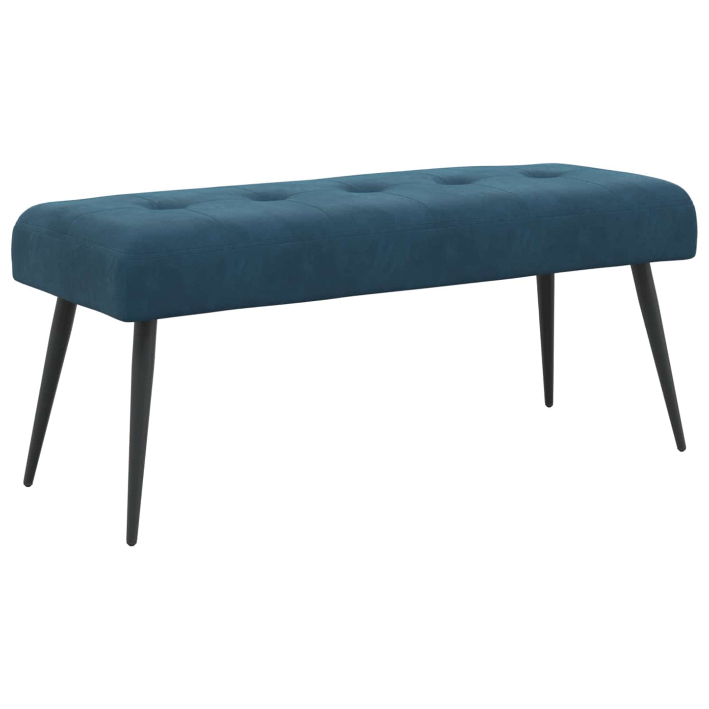 vidaXL Πάγκος με κουμπωτές επιφάνειες Μπλε 110 x 40 x 46 cm Βελούδο