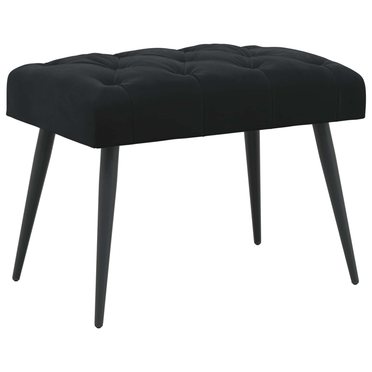 vidaXL Πάγκος με κουμπωτές επιφάνειες Μαύρο 60 x 40 x 45 εκ. Βελούδο