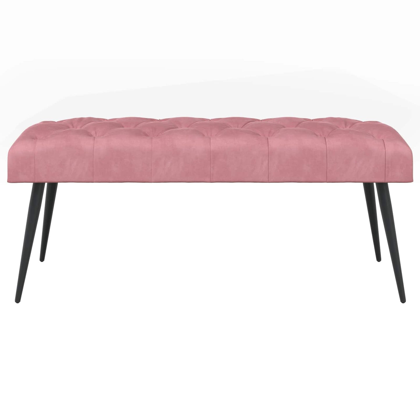 vidaXL Πάγκος με κουμπωτές επιφάνειες Ροζ 110 x 40 x 46 cm Βελούδο