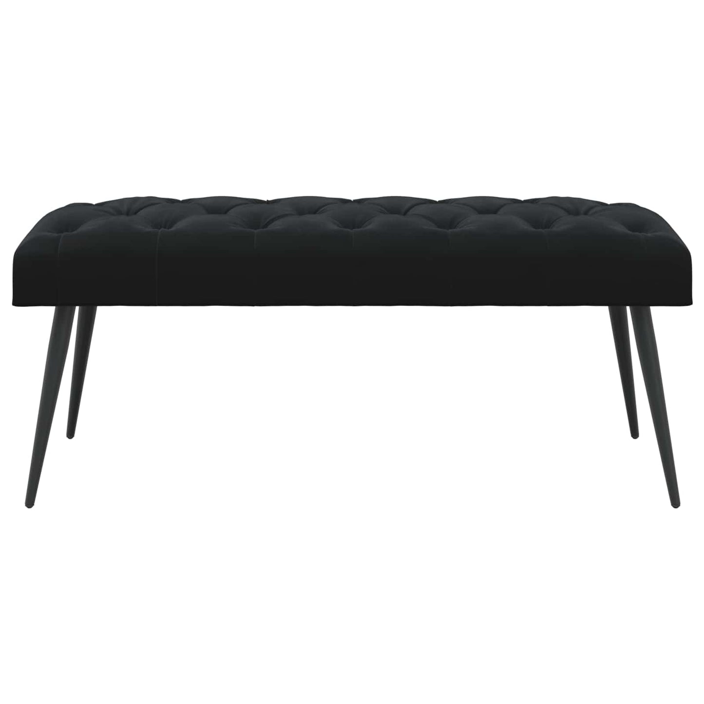 vidaXL Πάγκος με κουμπωτές επιφάνειες Μαύρο 110 x 40 x 46 cm Βελούδο