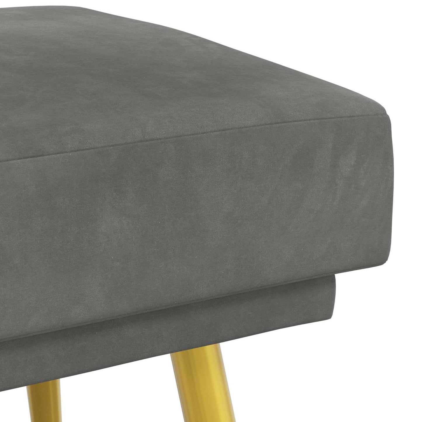 vidaXL Διπλή Επίστρωση Πάγκος Σκούρο Γκρι 120 x 45 x 46 εκ Βελούδο