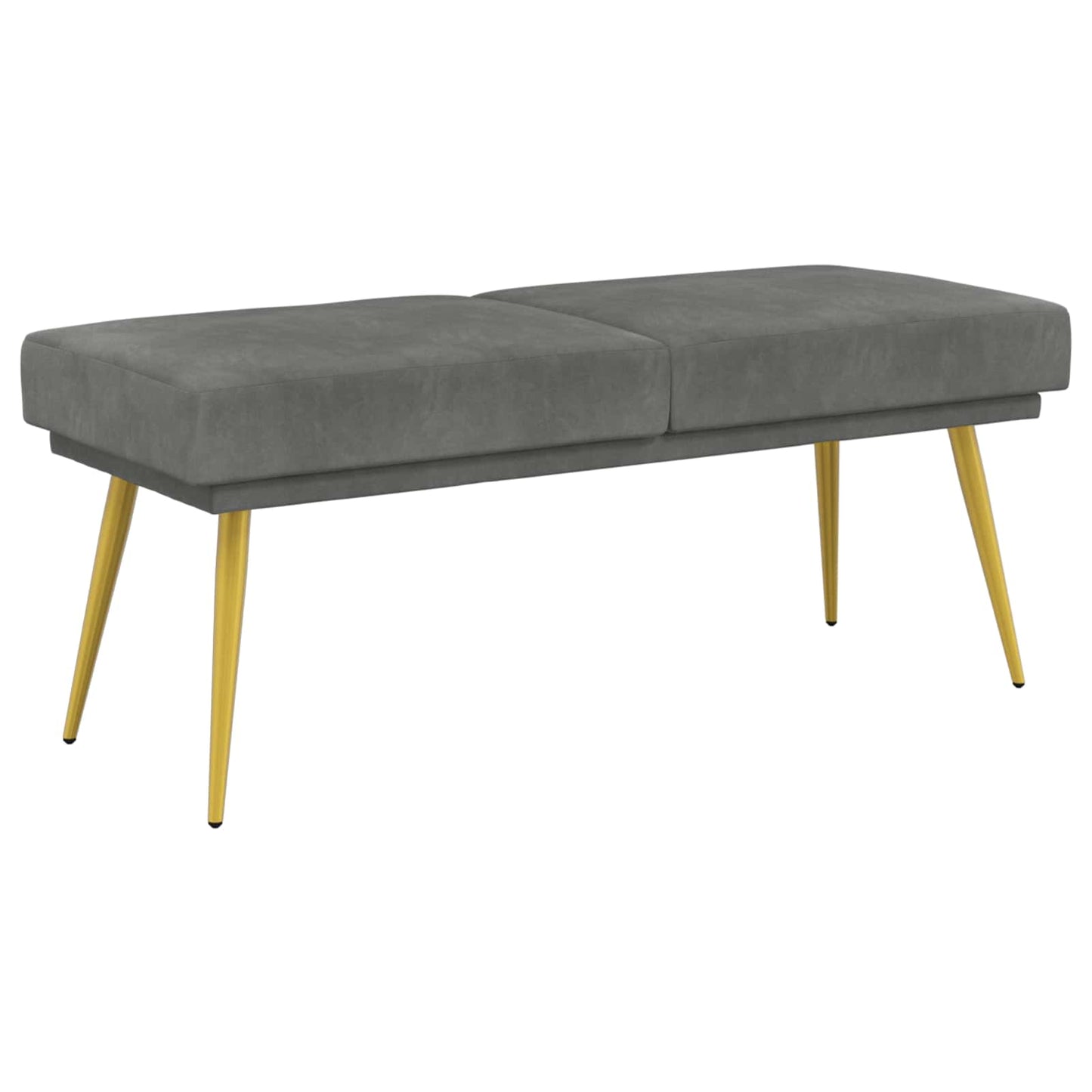 vidaXL Διπλή Επίστρωση Πάγκος Σκούρο Γκρι 120 x 45 x 46 εκ Βελούδο
