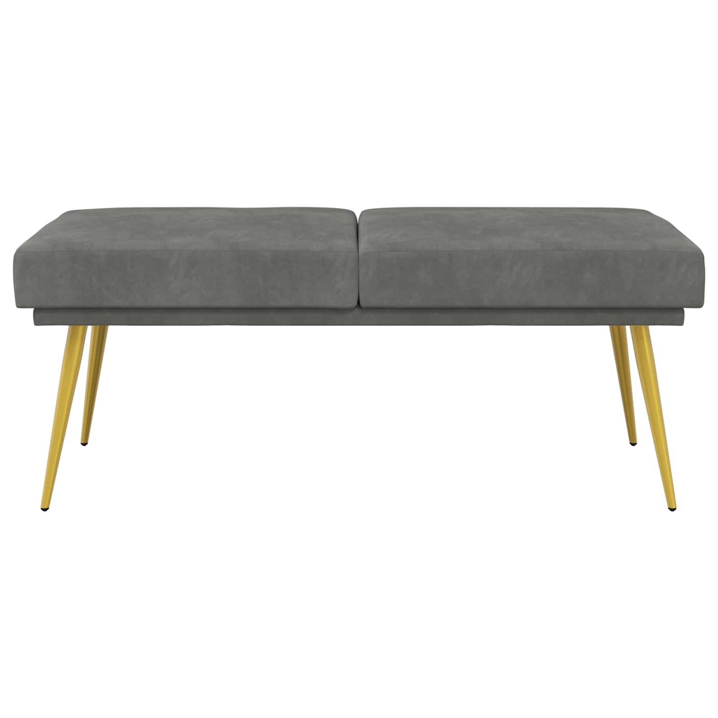 vidaXL Διπλή Επίστρωση Πάγκος Σκούρο Γκρι 120 x 45 x 46 εκ Βελούδο
