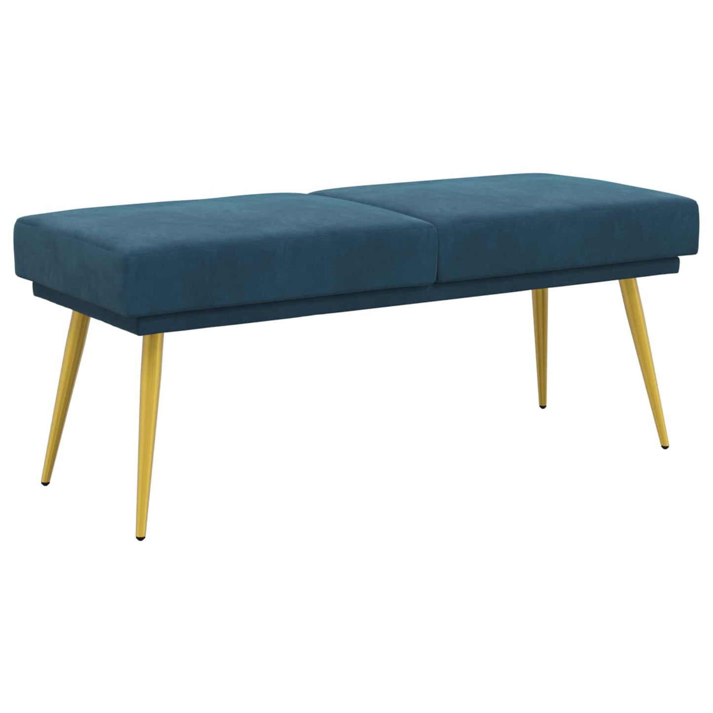 vidaXL Διπλή Επίστρωση Πάγκος Μπλε 120 x 45 x 46 εκ Βελούδο