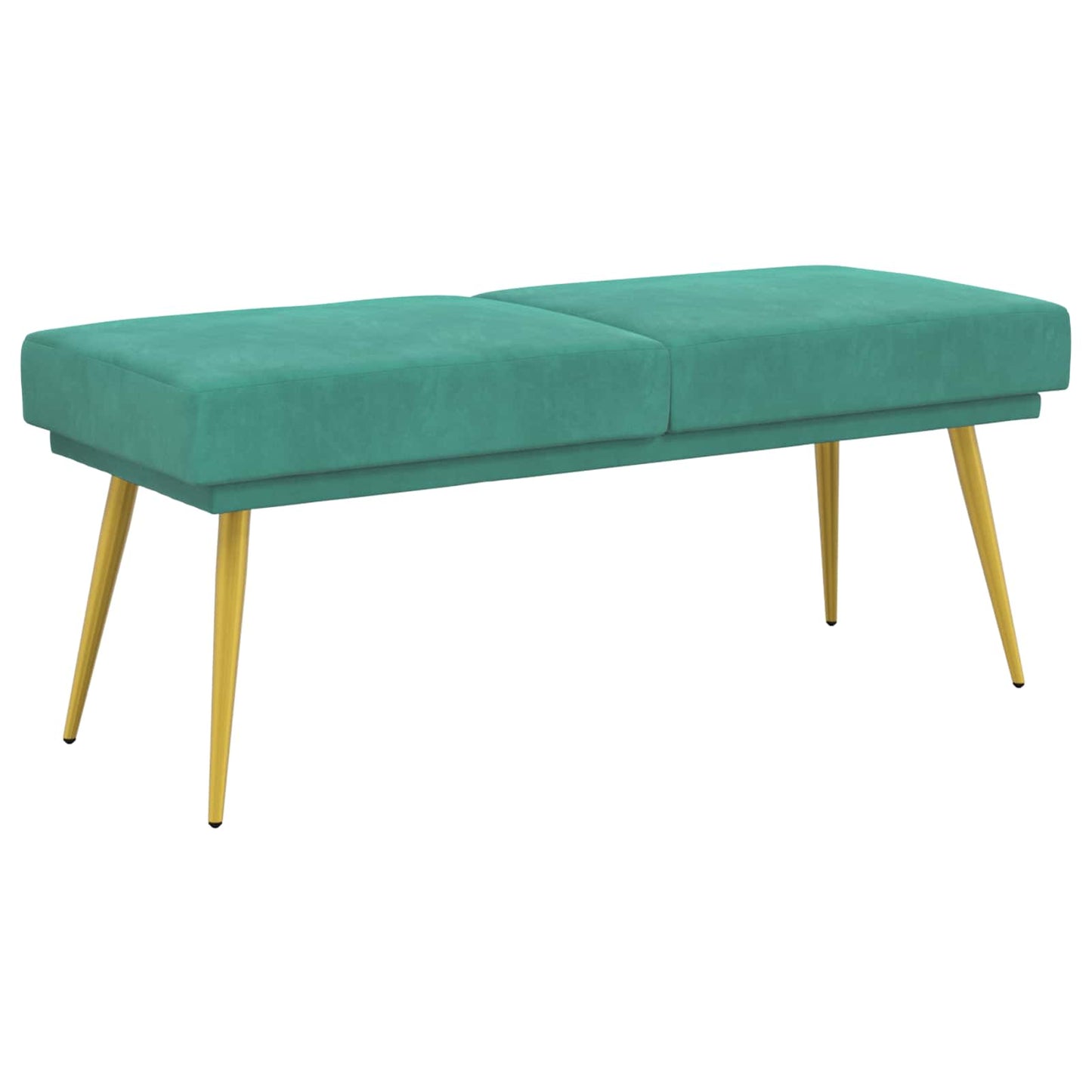 vidaXL Διπλή Επίστρωση Πάγκος Τιρκουάζ 120 x 45 x 46 εκ Βελούδο