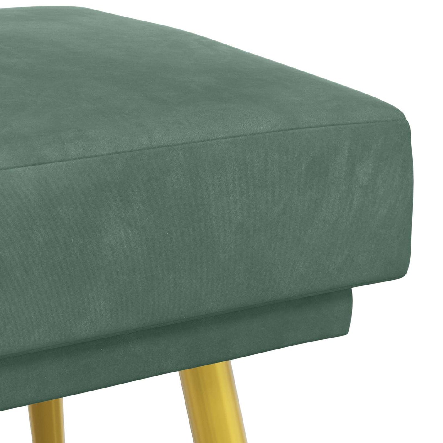 vidaXL Διπλή Επίστρωση Πάγκος Θαλασσί 120 x 45 x 46 εκ Βελούδο