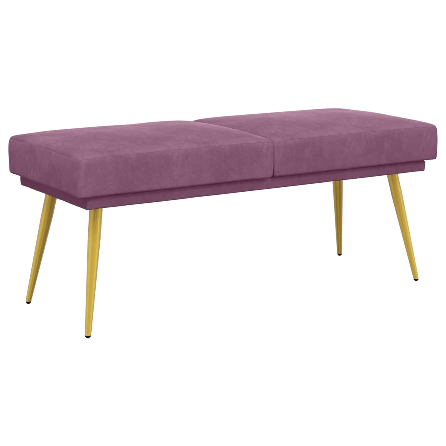 vidaXL Διπλή Επίστρωση Πάγκος Μοβ 120 x 45 x 46 εκ Βελούδο