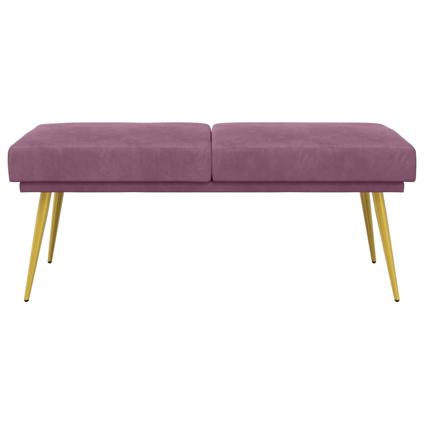 vidaXL Διπλή Επίστρωση Πάγκος Μοβ 120 x 45 x 46 εκ Βελούδο