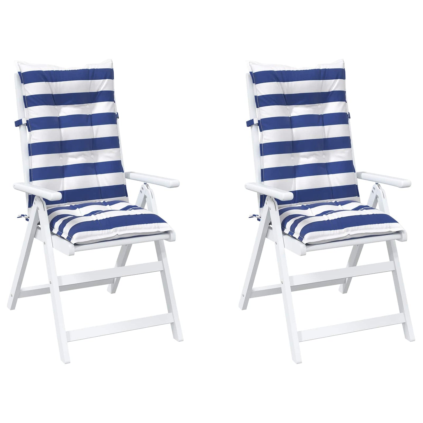 vidaXL Μαξιλάρι Εξωτερικού Χώρου 2 pcs Μπλε και άσπρο 120 x 50 x 7 εκ