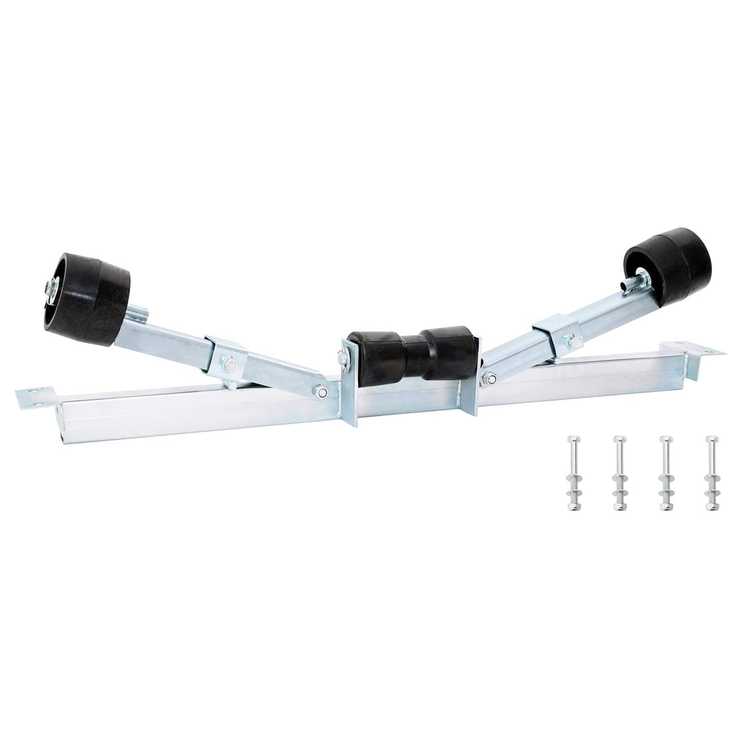 vidaXL Κάτω Στήριξη Τρέιλερ Σκάφους 90,5 x 12 x 32 εκ. Ασημί