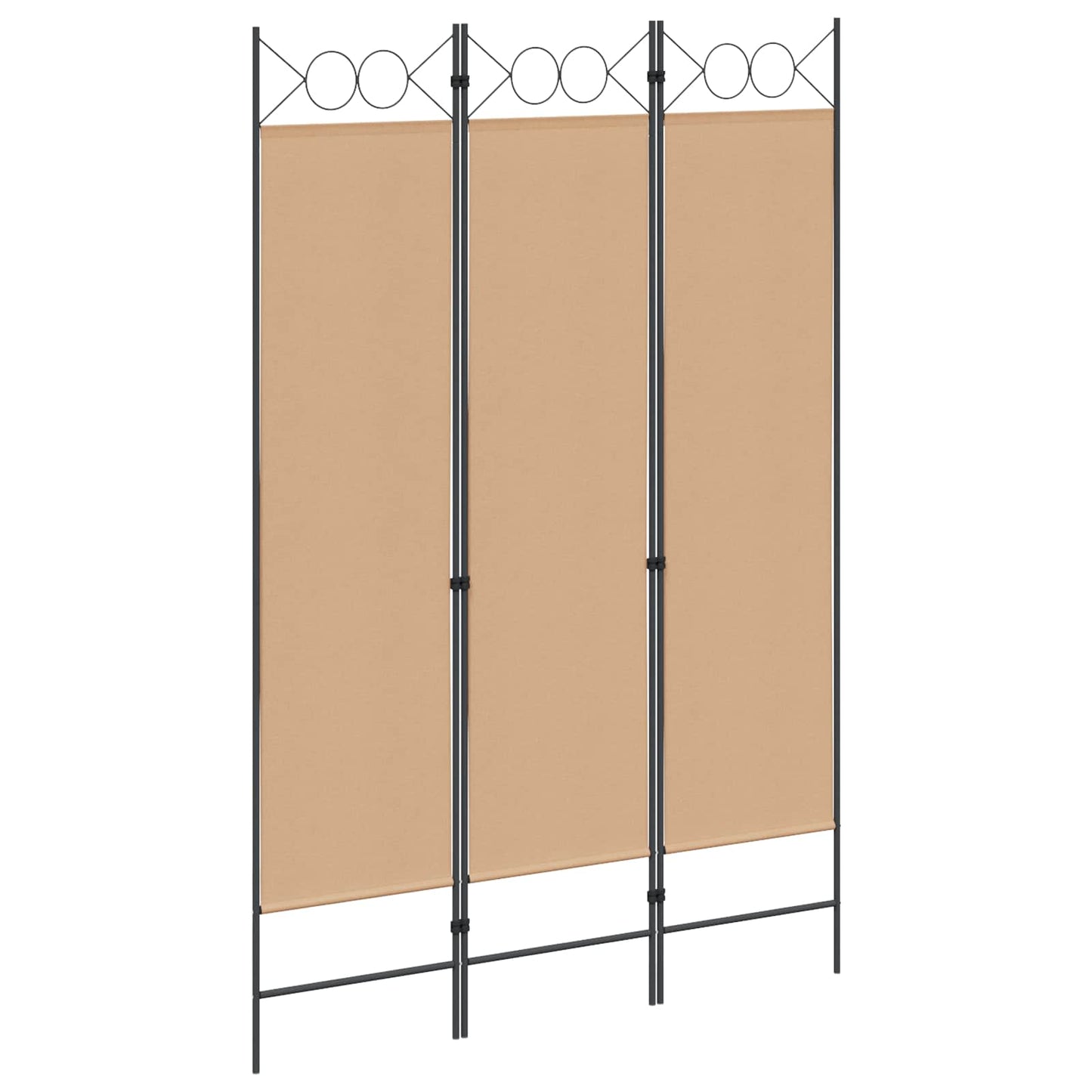 vidaXL 3-Panel Room Divider Μπεζ 120 x 180 cm Ύφασμα