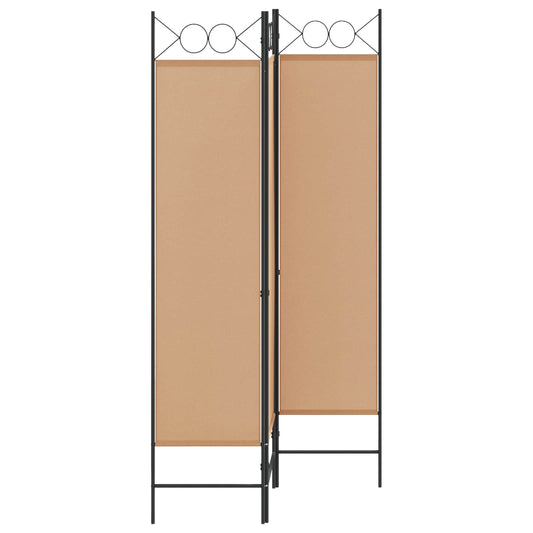 vidaXL 3-Panel Room Divider Μπεζ 120 x 180 cm Ύφασμα