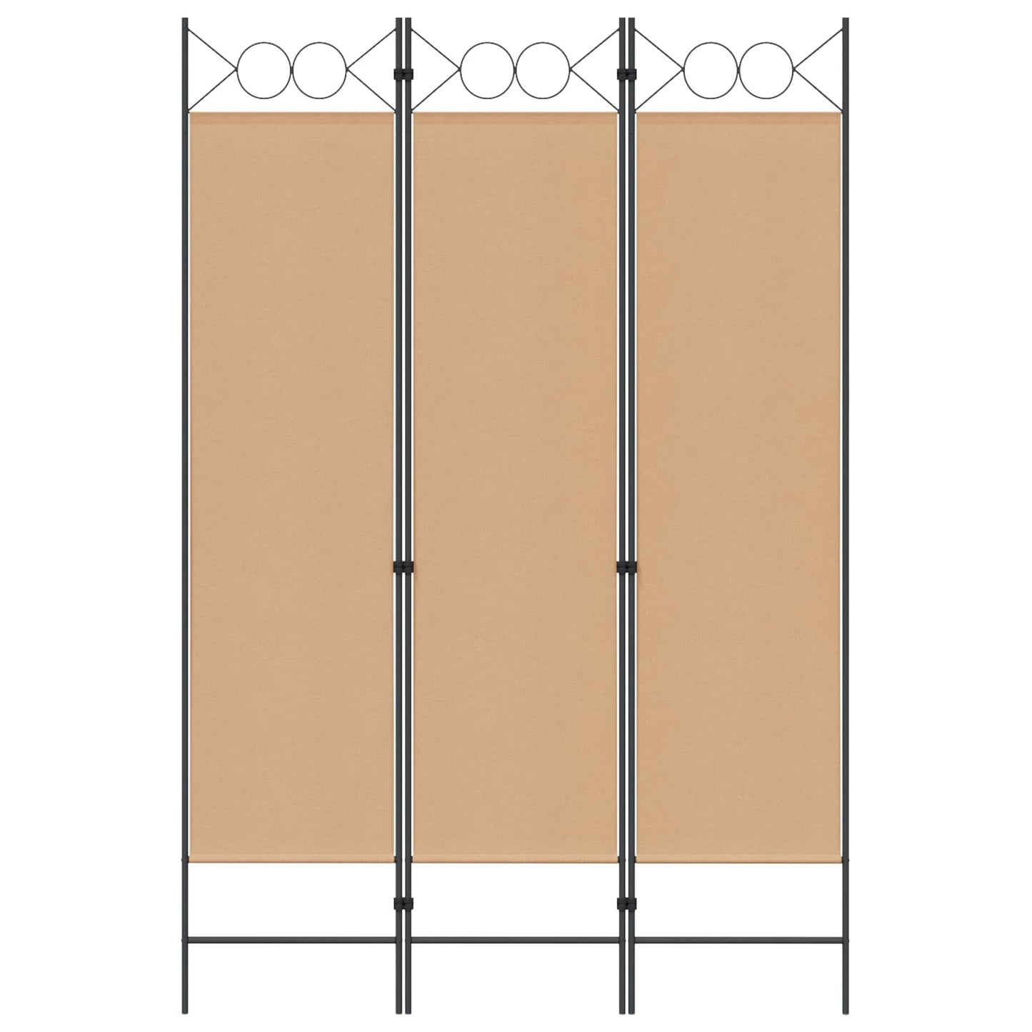 vidaXL 3-Panel Room Divider Μπεζ 120 x 180 cm Ύφασμα