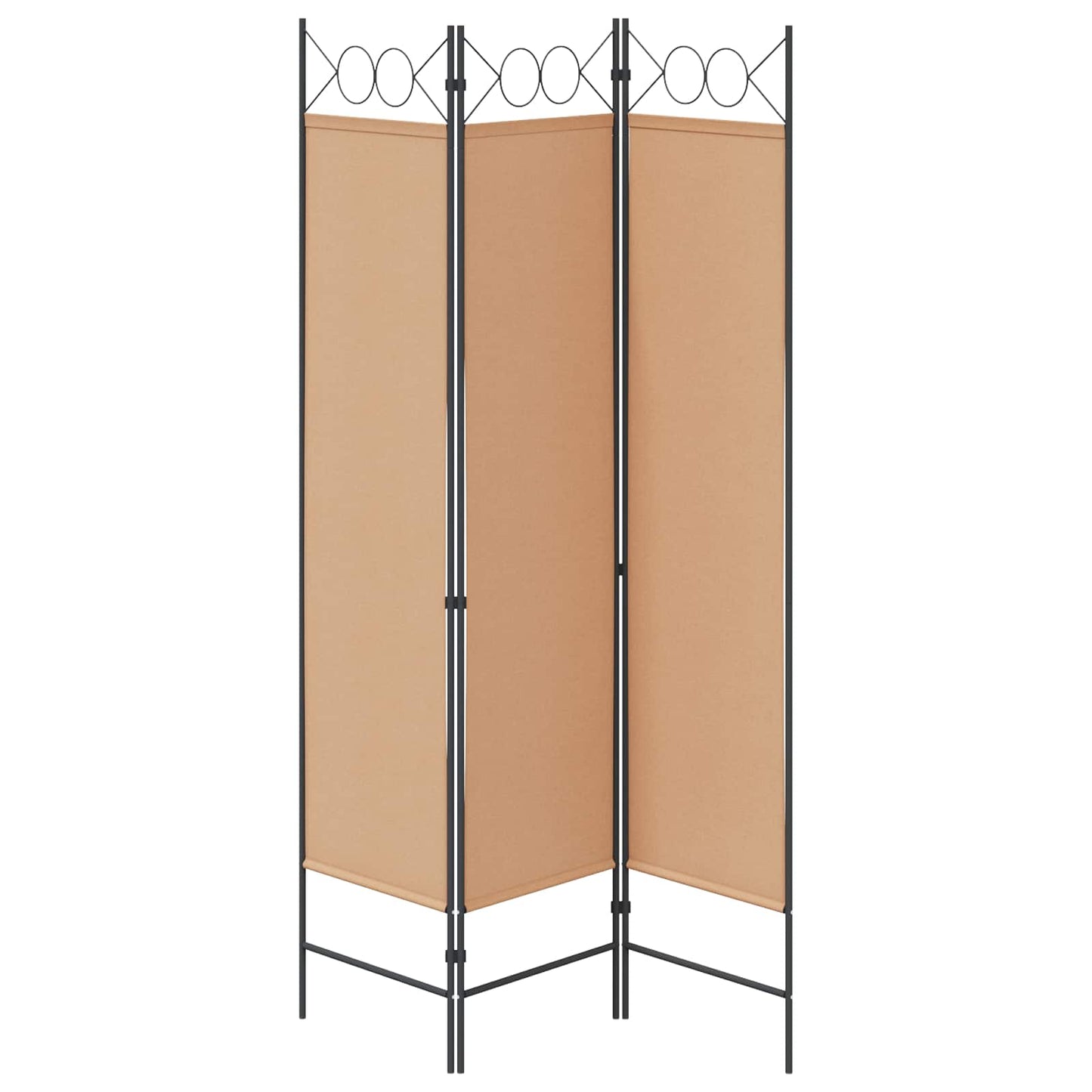 vidaXL 3-Panel Room Divider Μπεζ 120 x 180 cm Ύφασμα