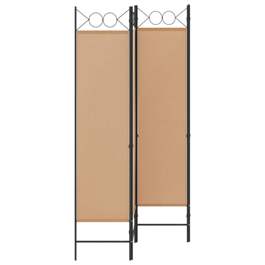 vidaXL 4-Πίνακας Διαχωριστικός Μπεζ 160 x 180 cm Ύφασμα