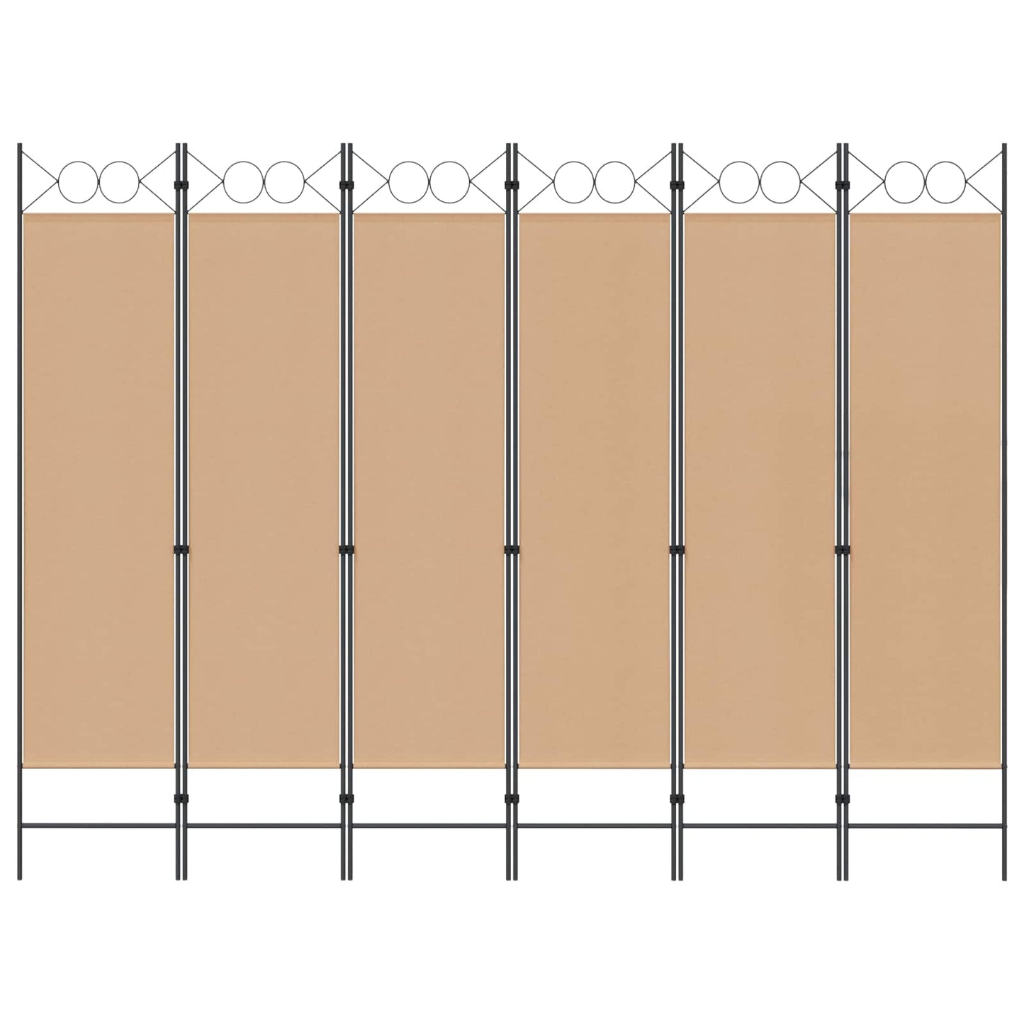 vidaXL Διαχωριστικό Δωματίου 6-Πάνελ Μπεζ 240 x 180 cm Ύφασμα