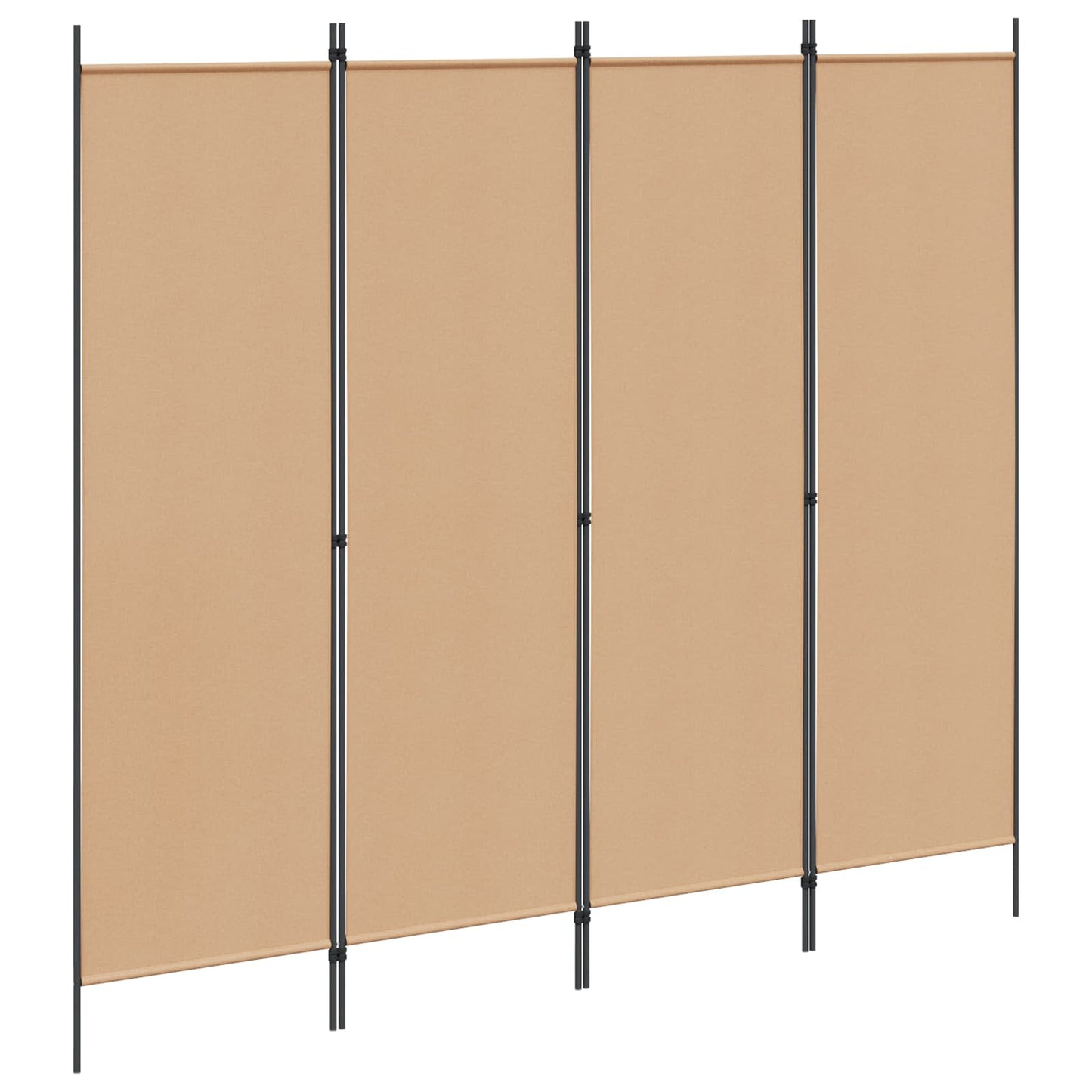 vidaXL 4-Πίνακας Διαχωριστικός Μπεζ 200 x 180 cm Ύφασμα