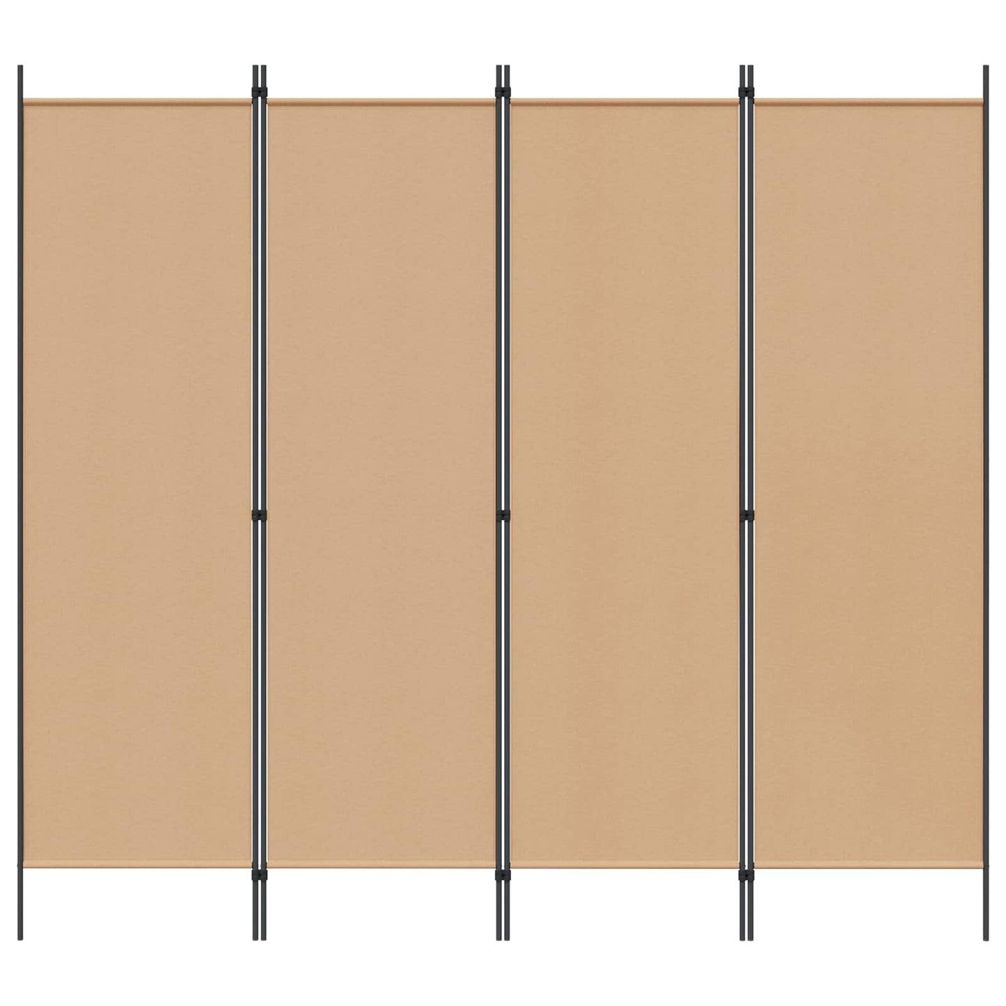 vidaXL 4-Πίνακας Διαχωριστικός Μπεζ 200 x 180 cm Ύφασμα