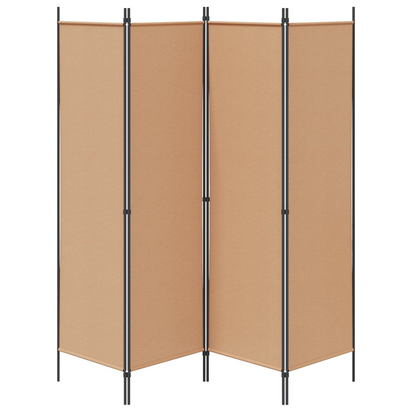 vidaXL 4-Πίνακας Διαχωριστικός Μπεζ 200 x 180 cm Ύφασμα