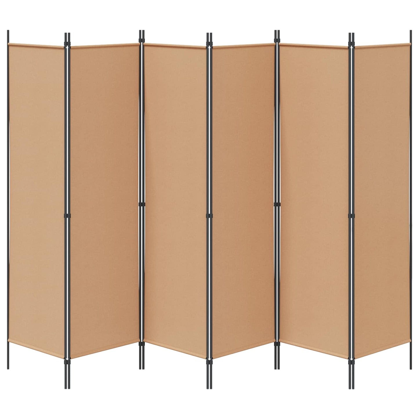 vidaXL Διαχωριστικό Δωματίου 6-Πάνελ Μπεζ 300 x 180 cm Ύφασμα