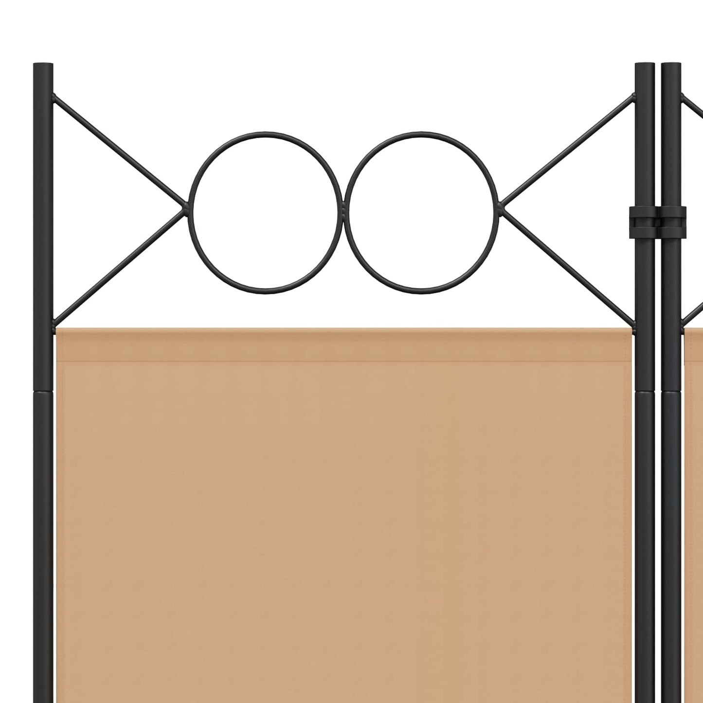 vidaXL 3-Panel Room Divider Μπεζ 120 x 200 cm Ύφασμα
