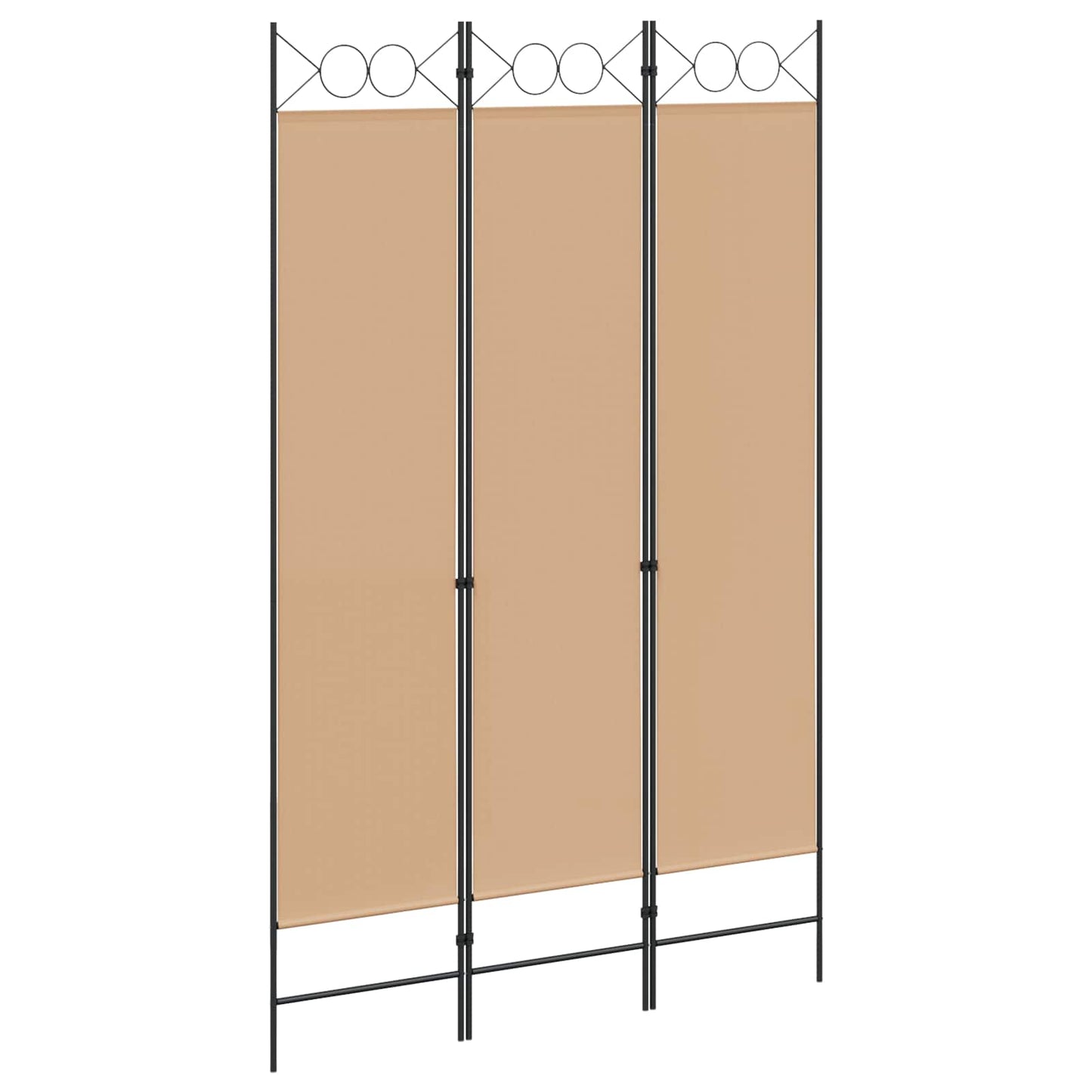 vidaXL 3-Panel Room Divider Μπεζ 120 x 200 cm Ύφασμα
