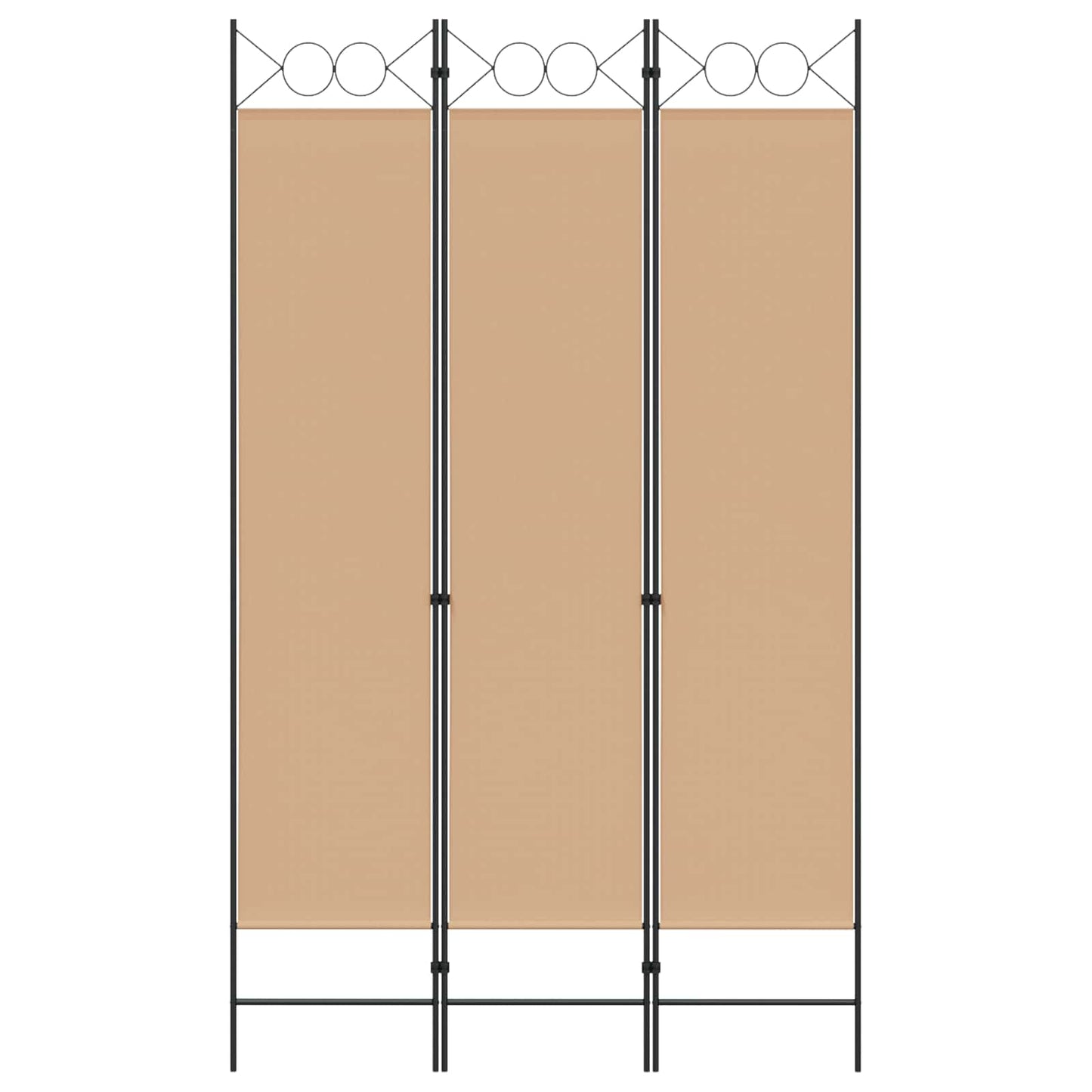 vidaXL 3-Panel Room Divider Μπεζ 120 x 200 cm Ύφασμα