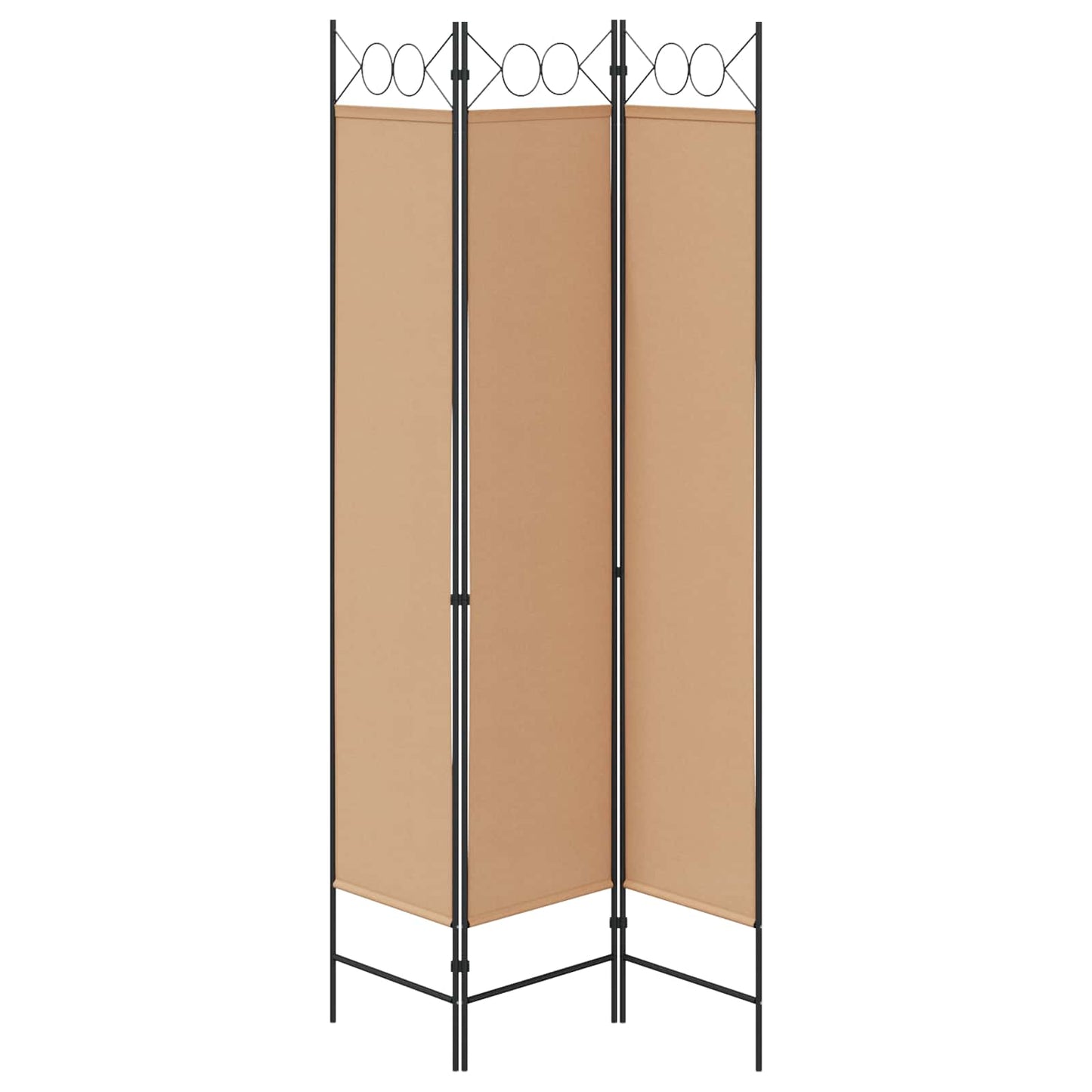 vidaXL 3-Panel Room Divider Μπεζ 120 x 200 cm Ύφασμα