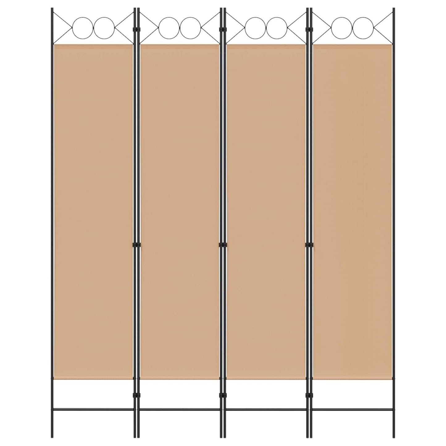 vidaXL 4-Πίνακας Διαχωριστικός Μπεζ 160 x 200 cm Ύφασμα