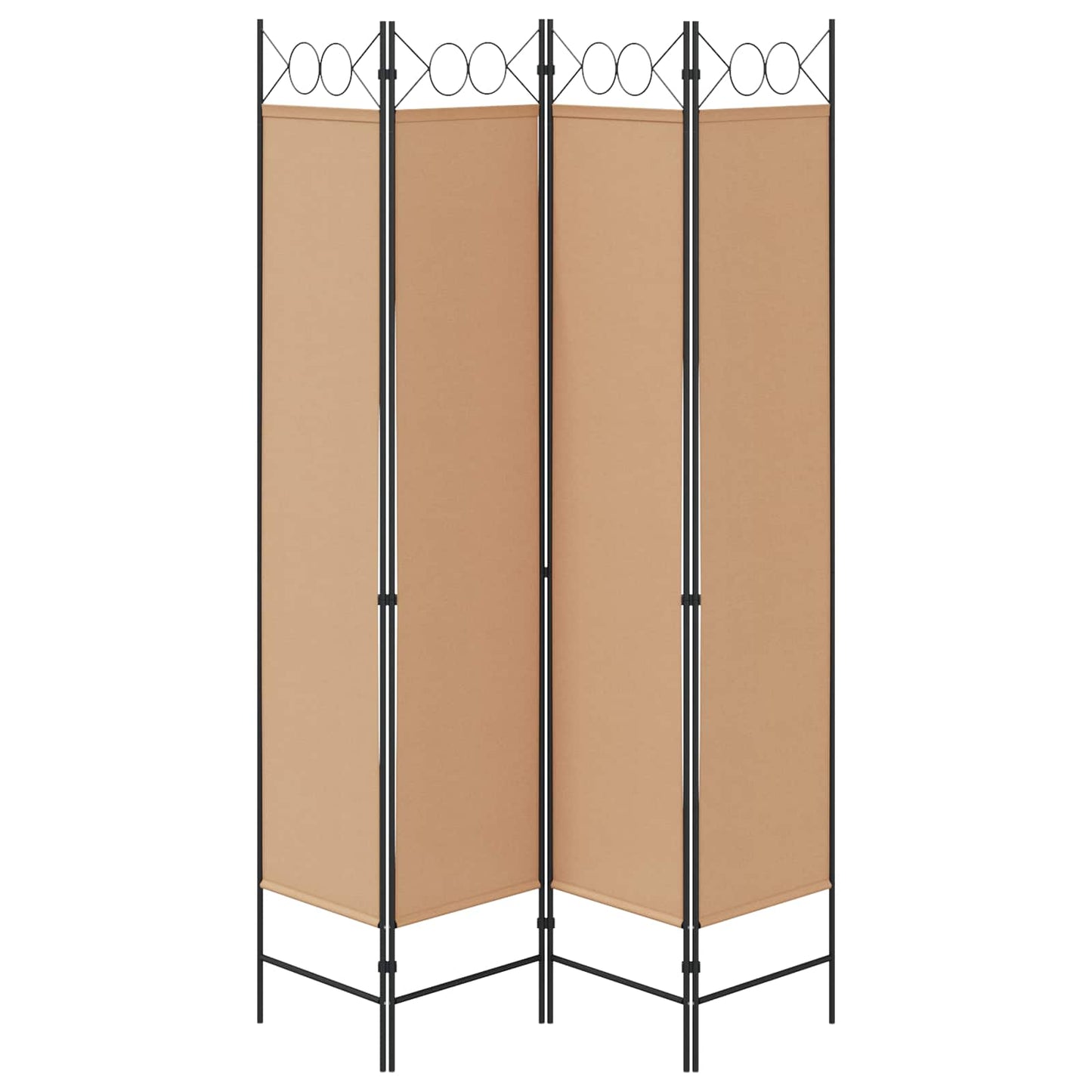 vidaXL 4-Πίνακας Διαχωριστικός Μπεζ 160 x 200 cm Ύφασμα
