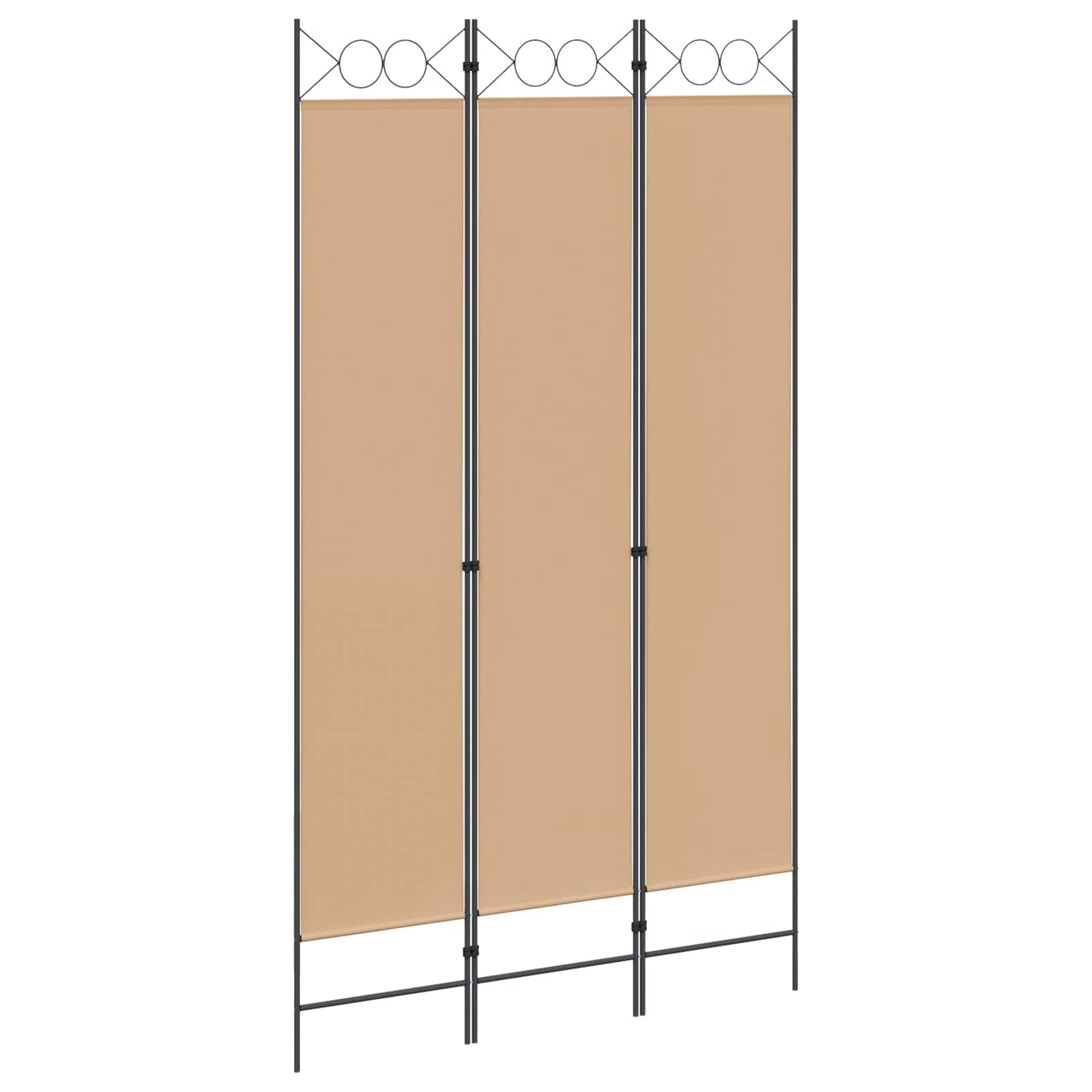 vidaXL 3-Panel Room Divider Μπεζ 120 x 220 cm Ύφασμα