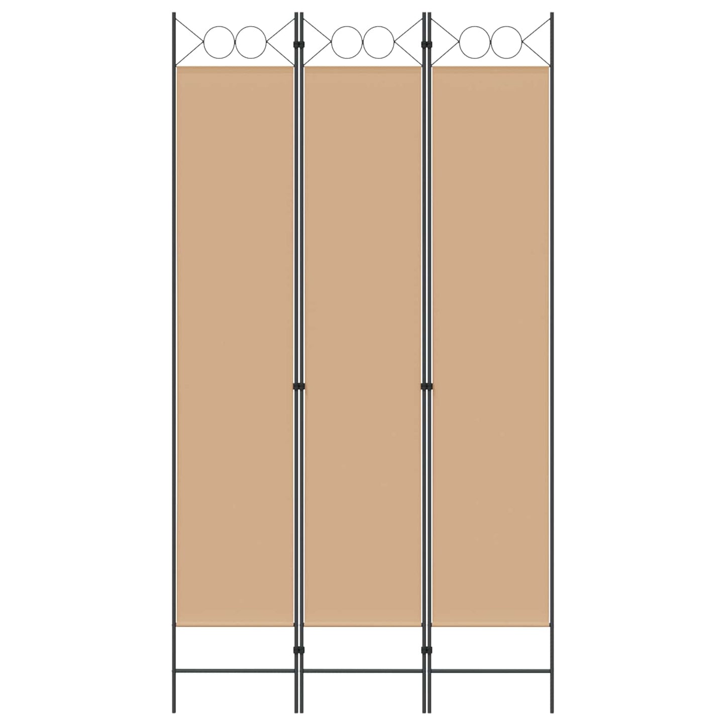 vidaXL 3-Panel Room Divider Μπεζ 120 x 220 cm Ύφασμα